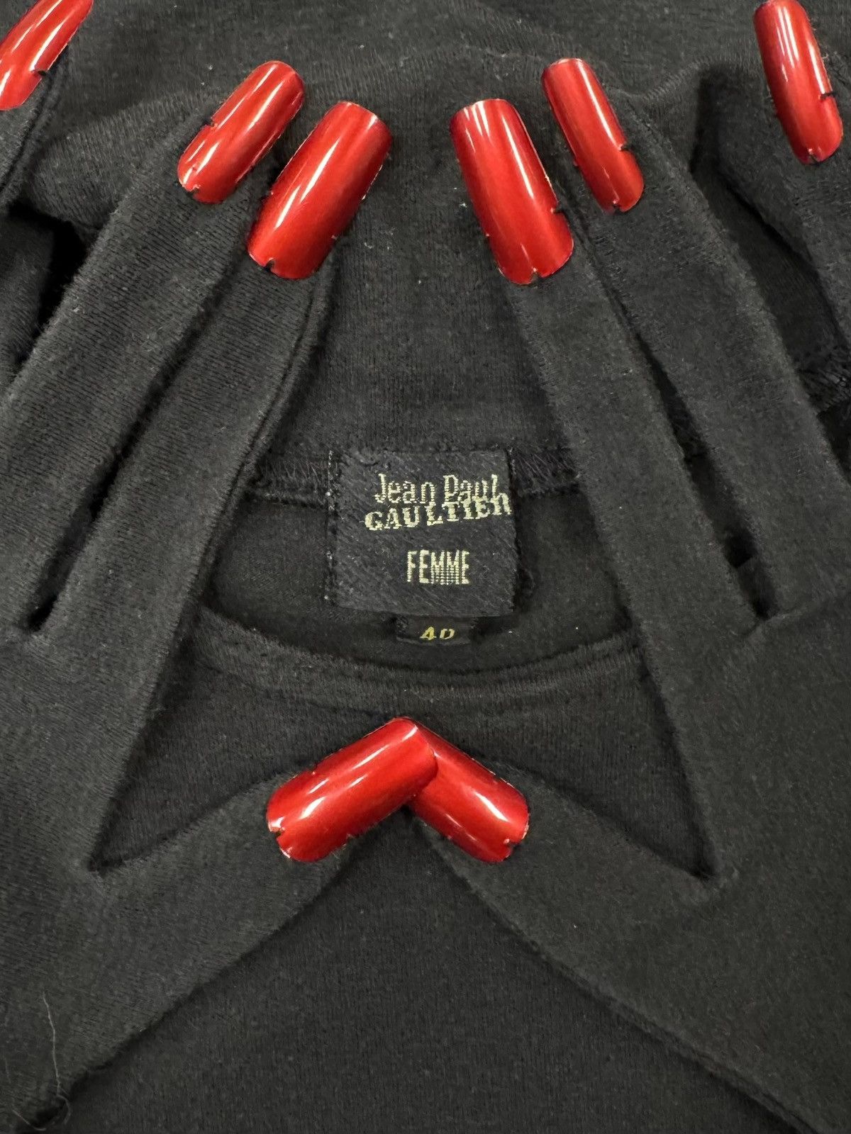 Jean Paul Gaultier Vintage Jean Paul Gaultier Femme ‘Hands’ Acrylic Nails Top Size US M / EU 48-50 / 2 - 3 Thumbnail
