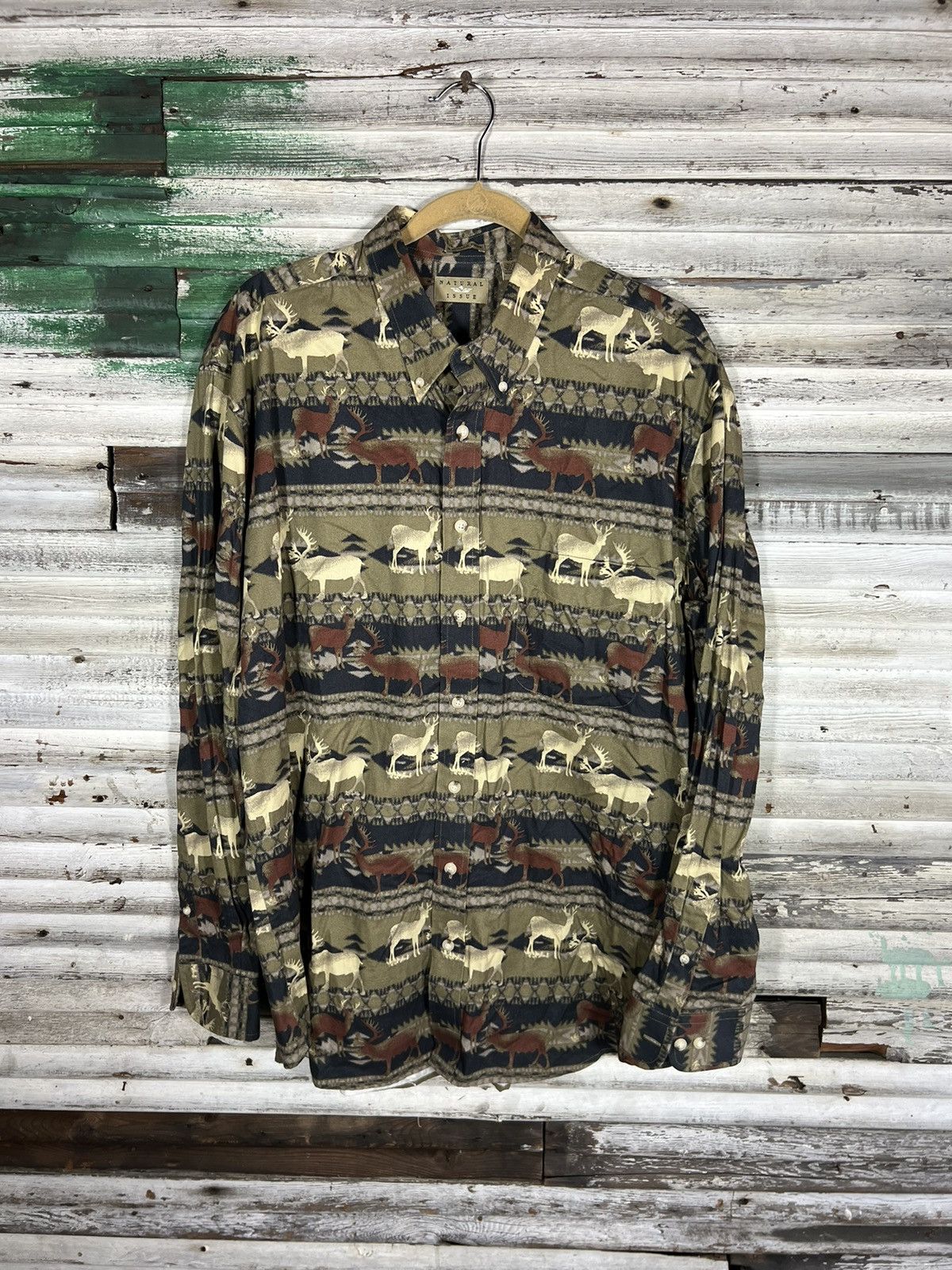 Vintage AOP Hunting Button Up Shirt Size US XL / EU 56 / 4 - 1 Thumbnail