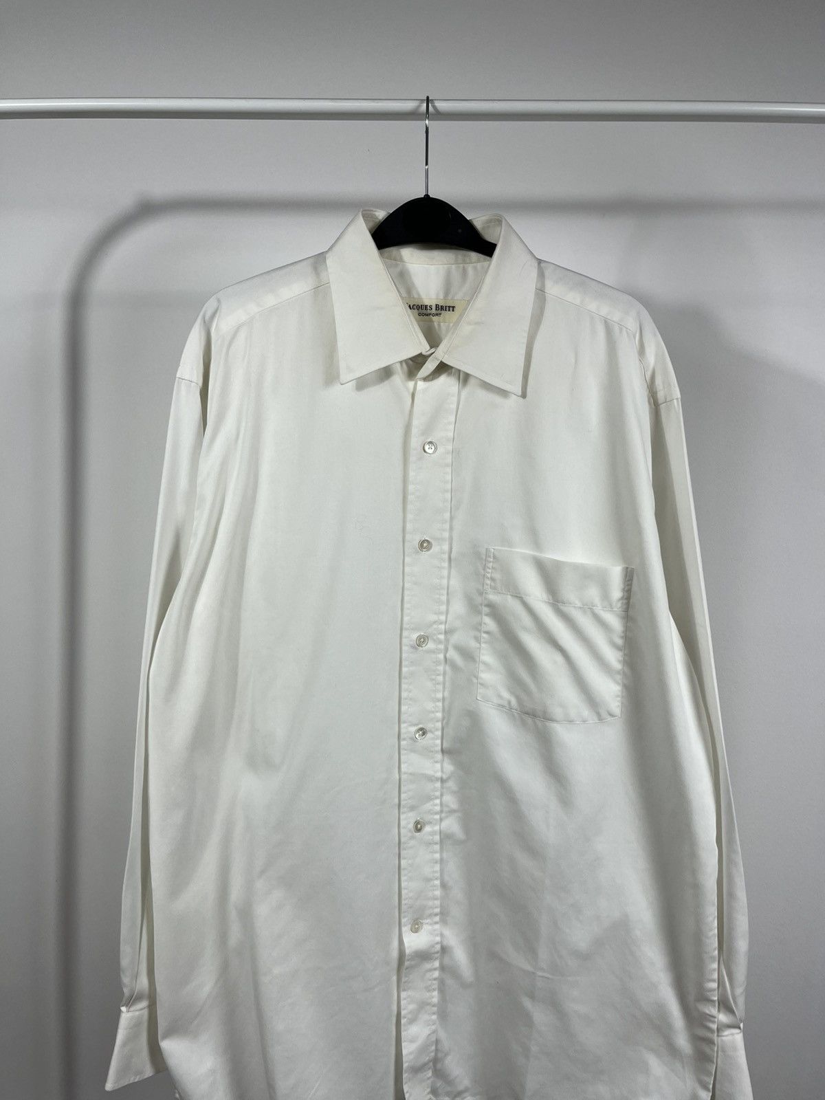Other Jacques Britt Comfort White Cotton Dress Shirt Size 42 Size US L / EU 52-54 / 3 - 2 Thumbnail