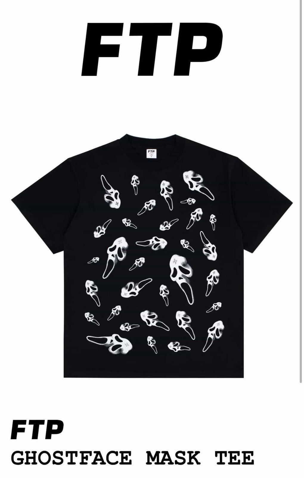 Fuck The Population Fuckthepopulation Ghostface Mask Tee Size US L / EU 52-54 / 3 - 4 Thumbnail
