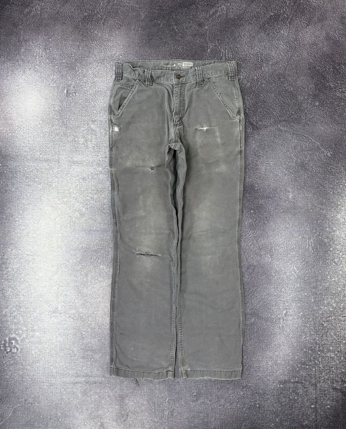Carhartt Vintage Carhartt USA Relaxed Fit Gray Canvas Work Pants Size US 32 / EU 48 - 2 Thumbnail