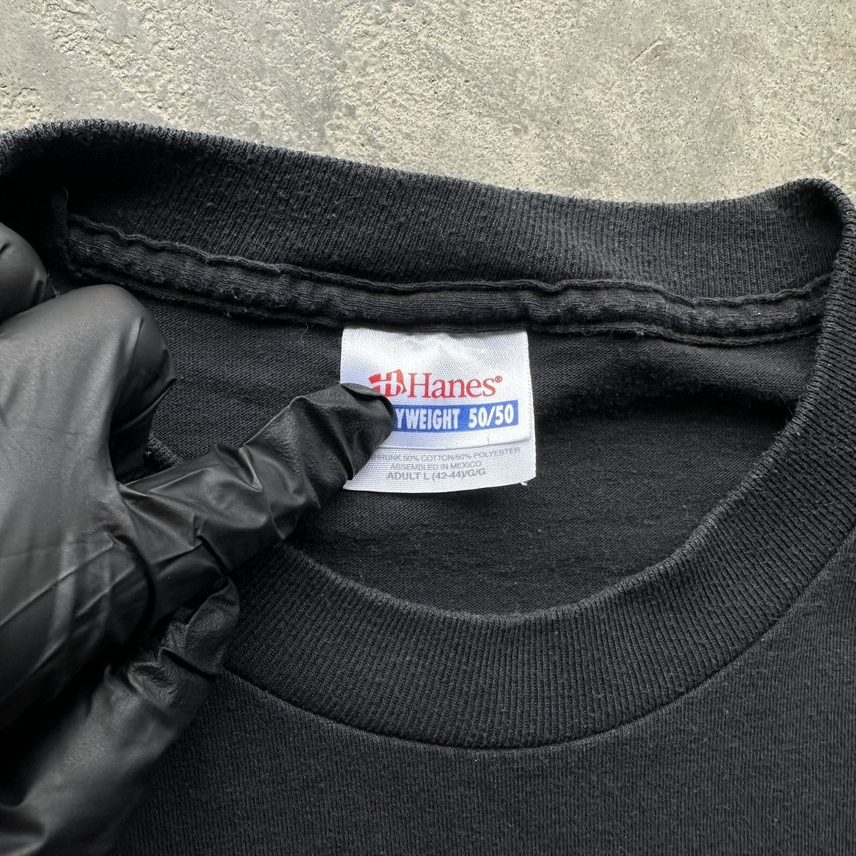 Hanes Vintage 90s “Teabag” Tee Hanes Heavyweight Black XL Size US L / EU 52-54 / 3 - 2 Thumbnail