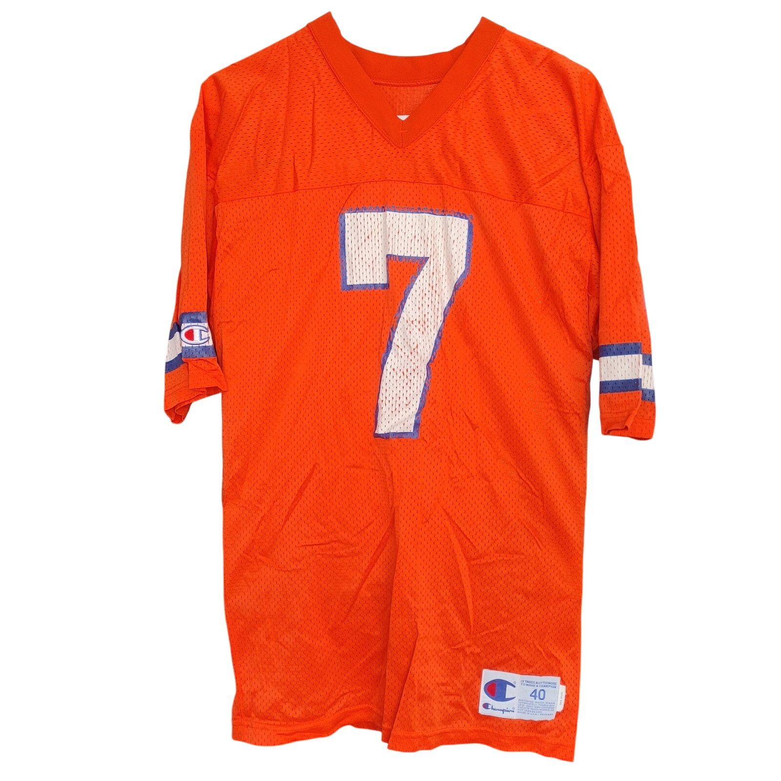 Champion Vintage John Elway #7 Denver Broncos QB Jersey Men's 40 Size US L / EU 52-54 / 3 - 2 Thumbnail