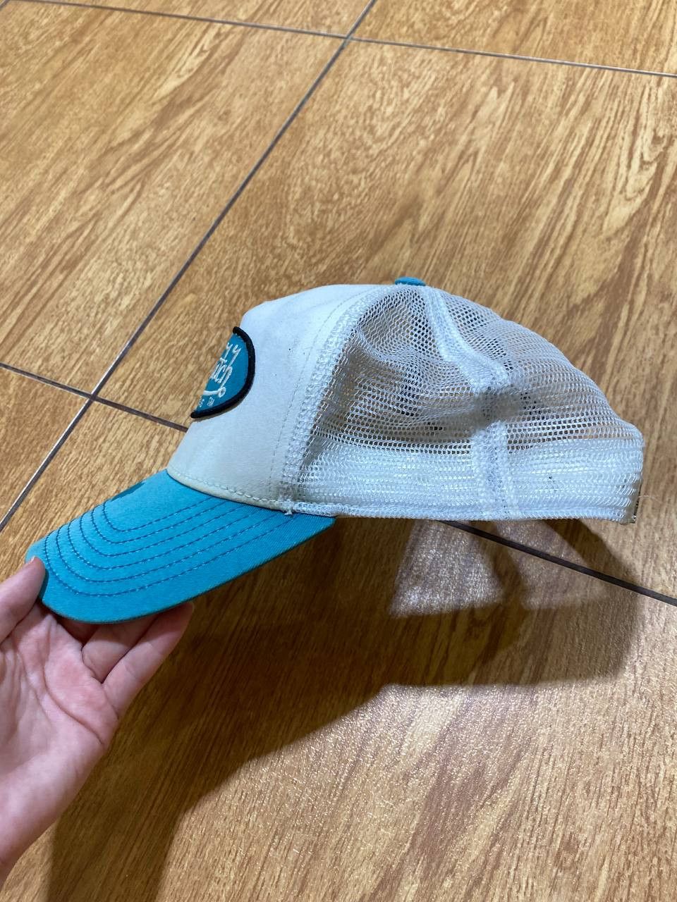 Von Dutch Von Dutch Distressed Tracker Hat Logo Blue Size ONE SIZE - 9 Thumbnail