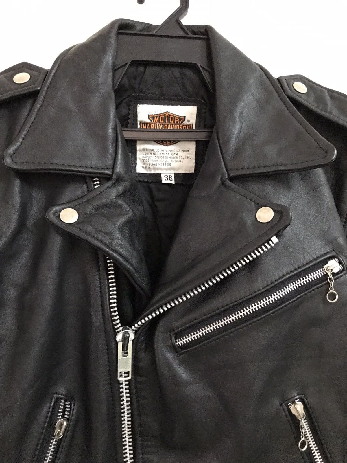Harley Davidson Harley Davidson Black Leather Motorcycle Jacket Size US S / EU 44-46 / 1 - 2 Thumbnail