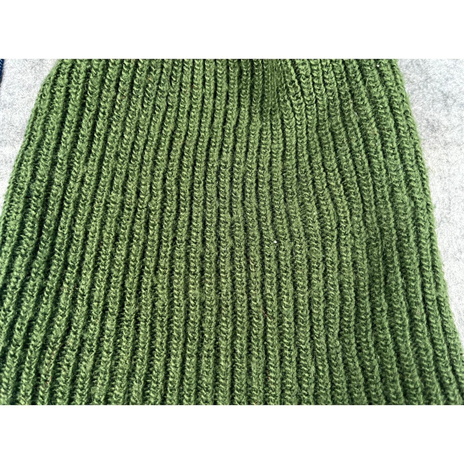 Vintage Beanie Toque Adult One Size Green Double Knit 100% Acrylic Logo Ski Camp Size ONE SIZE - 2 Thumbnail