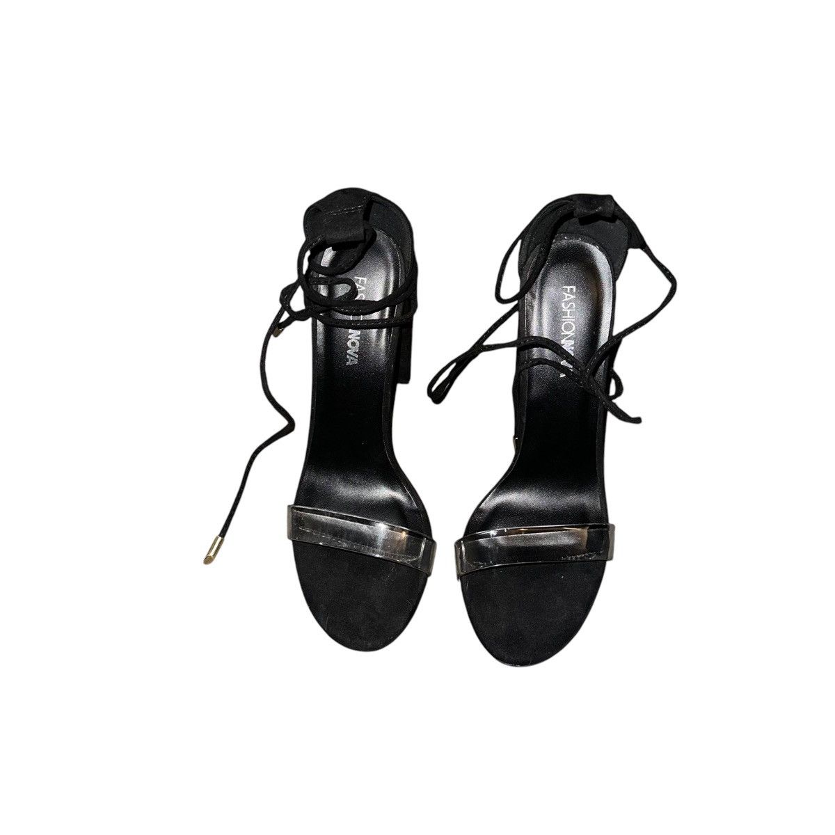 Fashion Nova Fashion Nova Lose It All ankle tie heeled sandals Size US 8 / IT 38 - 8 Thumbnail