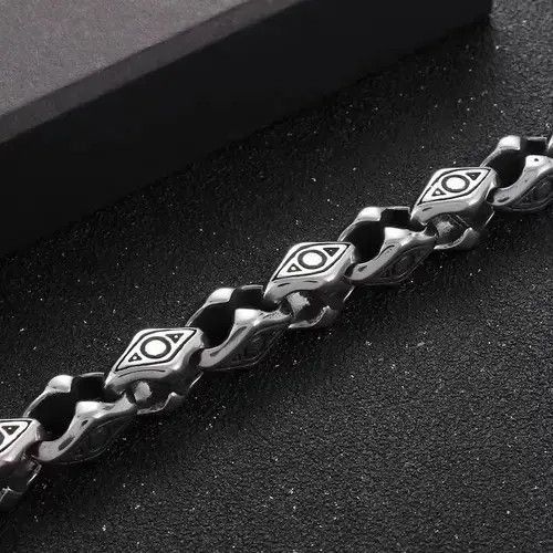 Other Link Chain Geometric Square Wristband Bracelet Size ONE SIZE - 4 Thumbnail