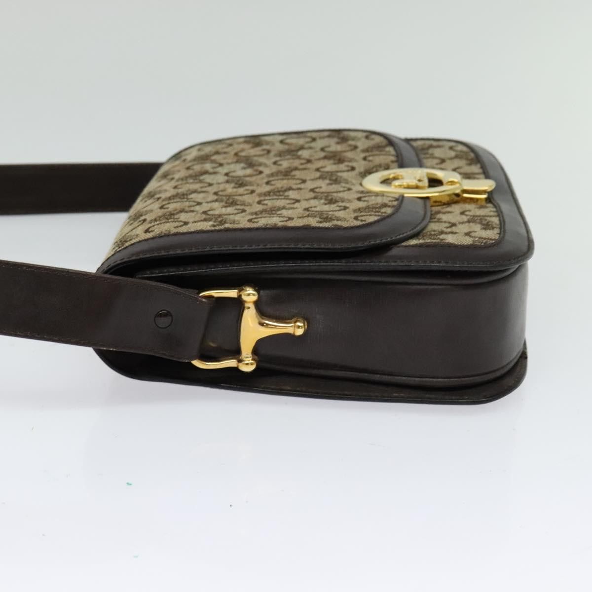 Celine CELINE C Sulky Shoulder Bag Canvas Brown Gold Size ONE SIZE - 4 Thumbnail