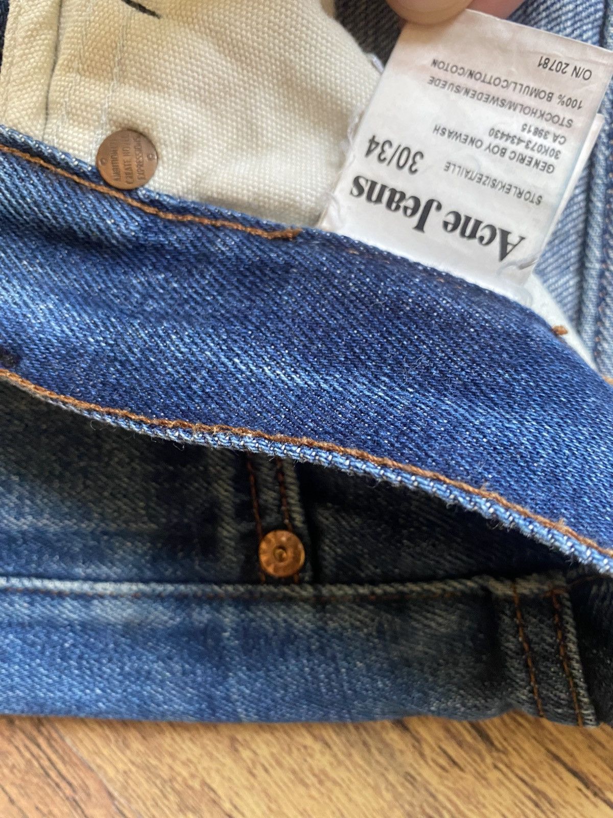 Acne Studios × Vintage Acne Studios Vintage Blue straight denim jeans Size US 34 / EU 50 - 8 Thumbnail