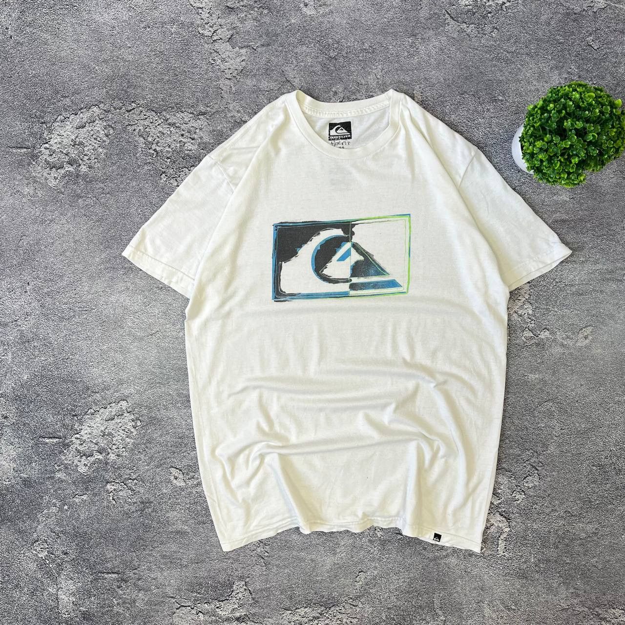 Quiksilver Vintage Y2K White Quicksilver Boxy Fit T-Shirt,Size XL Size US XL / EU 56 / 4 - 1 Thumbnail