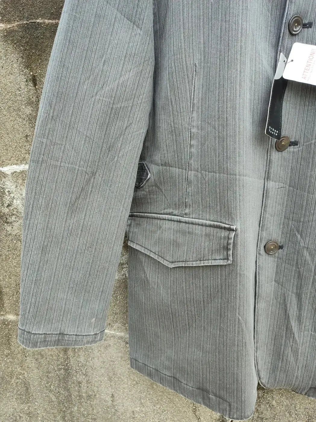 Designer × Japanese Brand Urban Taste Gray Pinstripe Workwear Jacket (Size 2L) Size US L / EU 52-54 / 3 - 5 Thumbnail