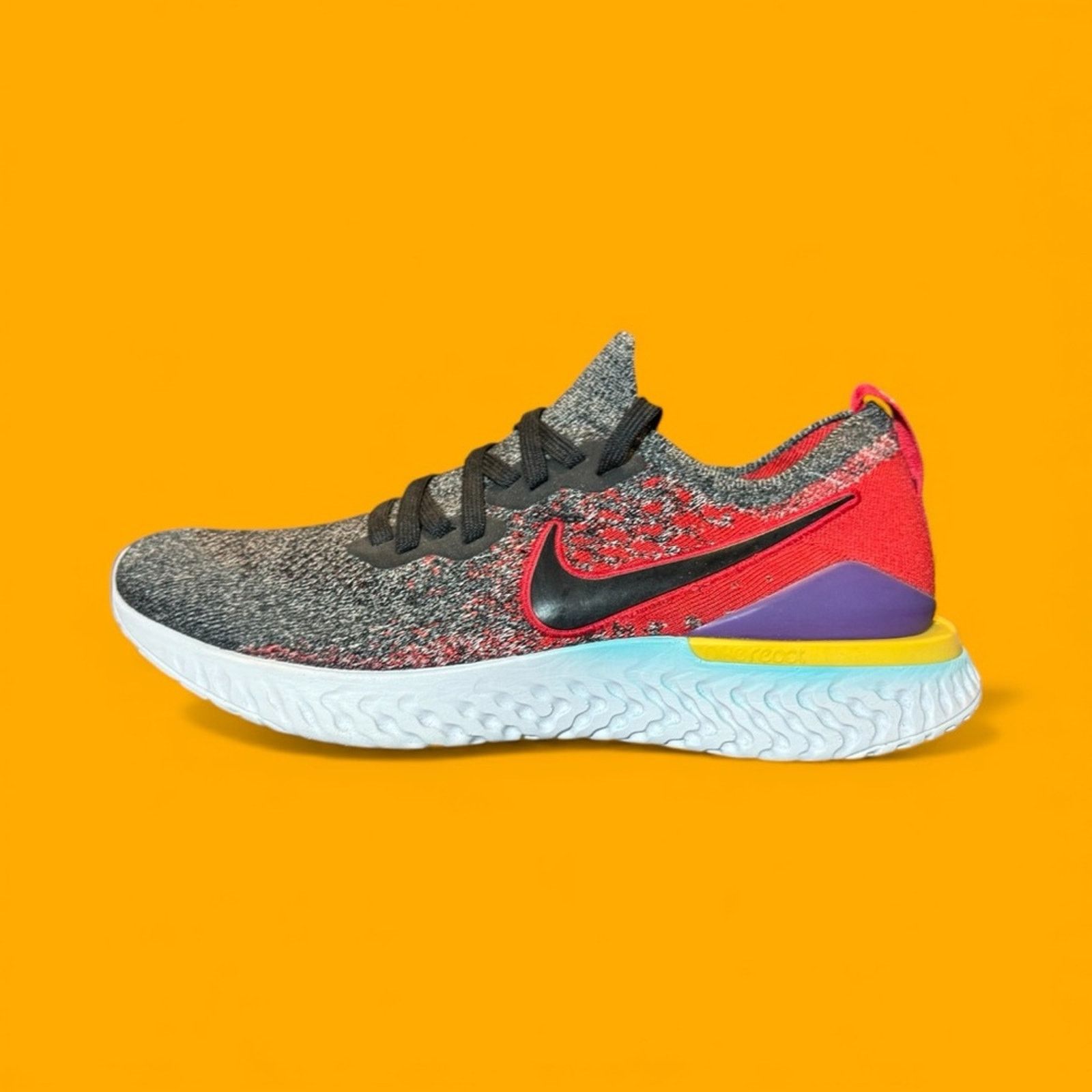 Nike Epic React Flyknit 2 Black University Red