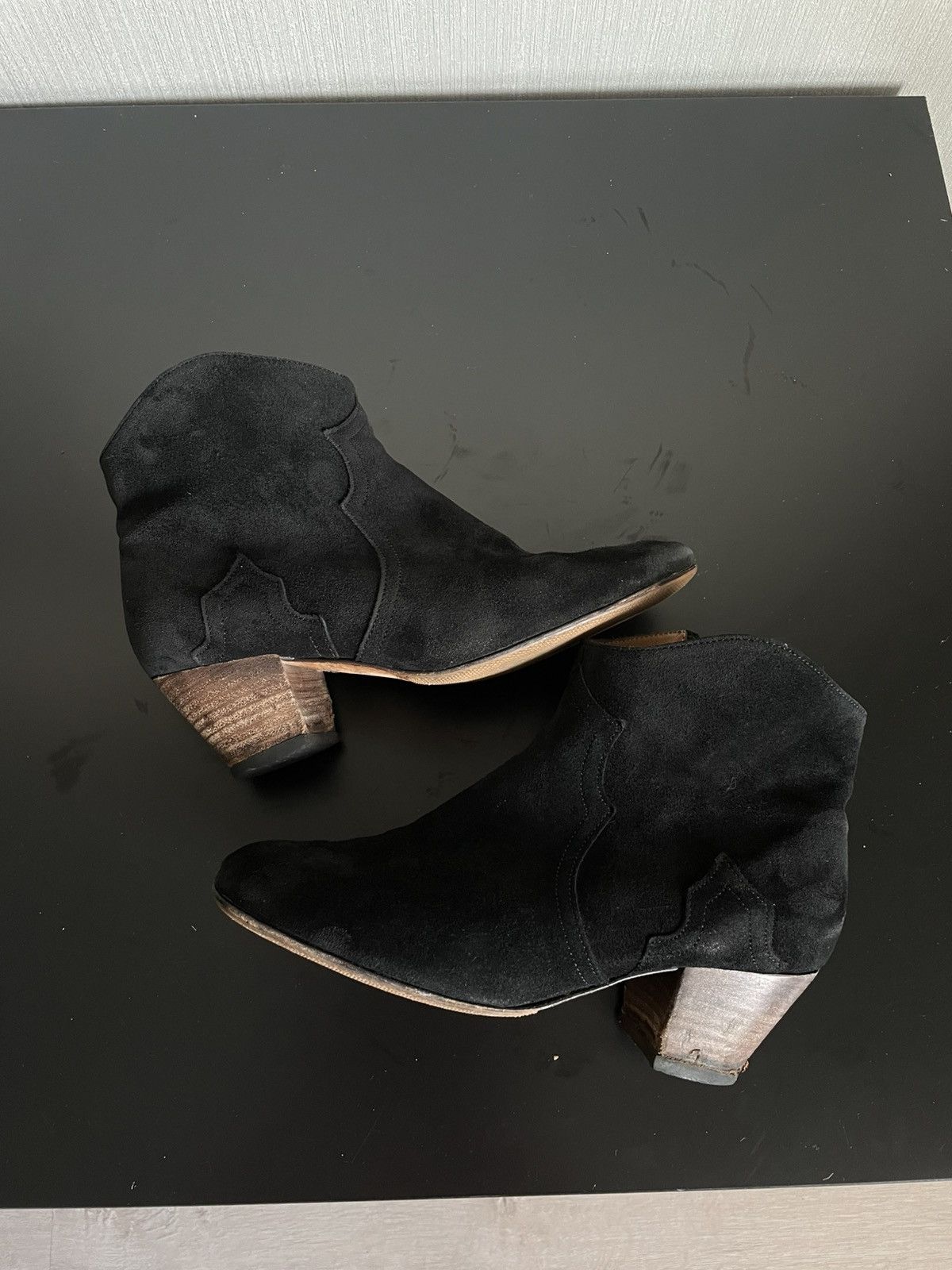 Designer × Isabel Marant × Vintage Vintage Isabel Marant Suede Western Boots/Heels Zip Size US 7 / IT 37 - 9 Thumbnail