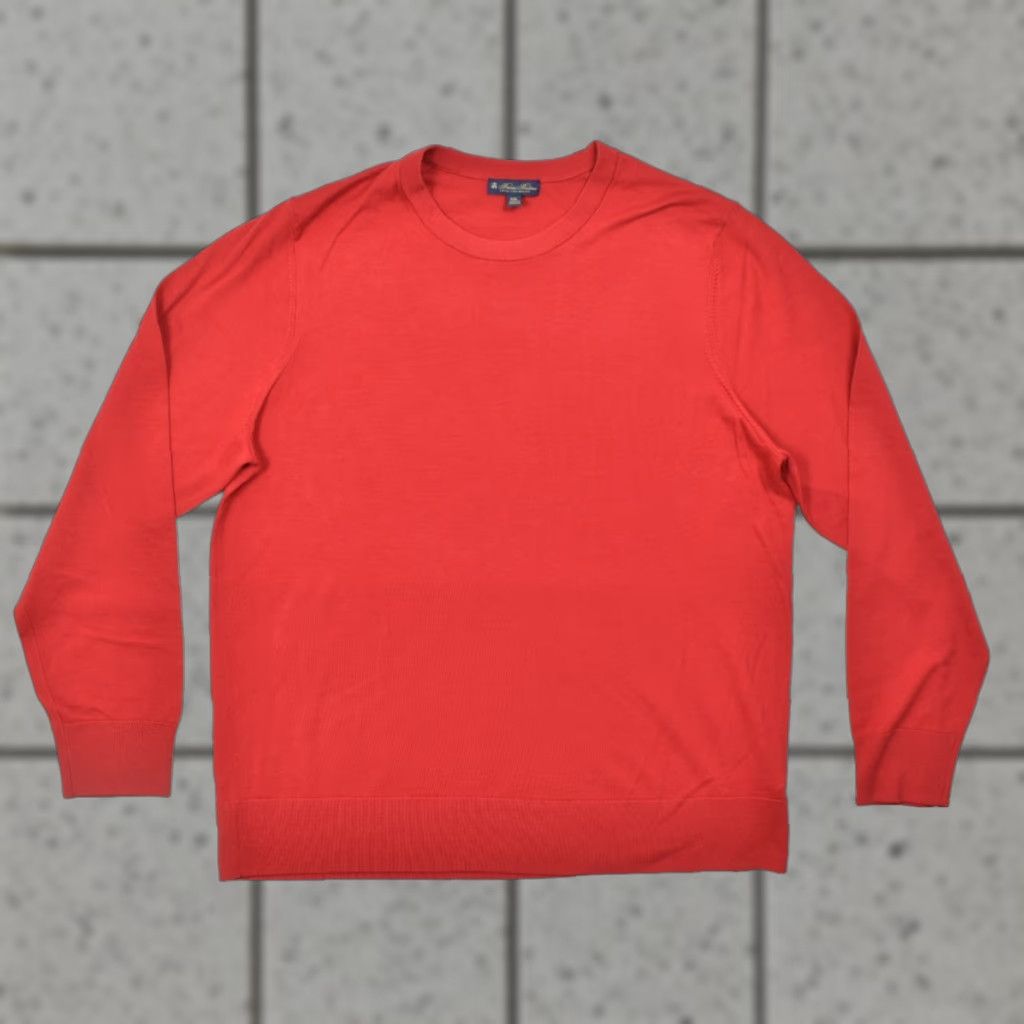 Brooks Brothers Brooks Brothers Extra Fine Merino Wool Crewneck Pullover Sweater Red 2XL Mens Knit Shirt Size US XXL / EU 58 / 5 - 1 Thumbnail