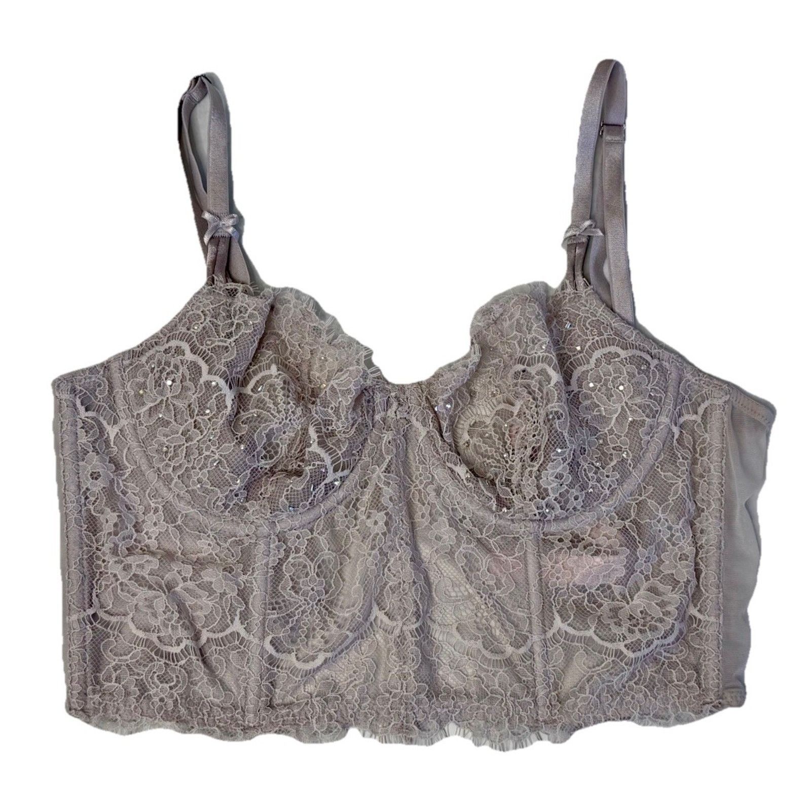 Victoria's Secret VICTORIA’S SECRET Dream Angels Lace Corset Crop Top Bralette Size S / US 4 / IT 40 - 2 Thumbnail