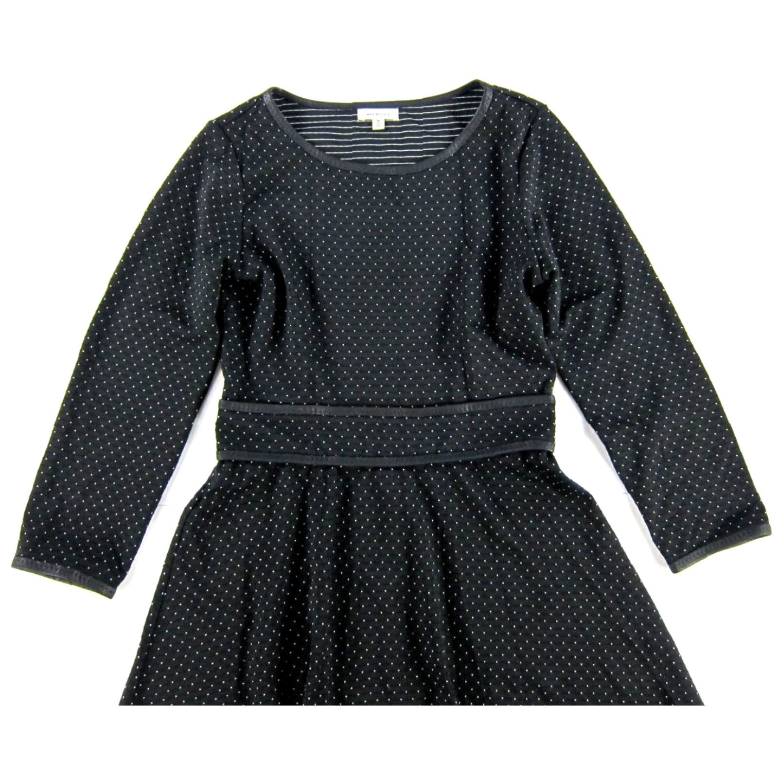 Vintage VINTAGE Max Studio Black White Stretch Polka Dot Long Sleeve Sheath Dress Medium Size M / US 6-8 / IT 42-44 - 5 Thumbnail