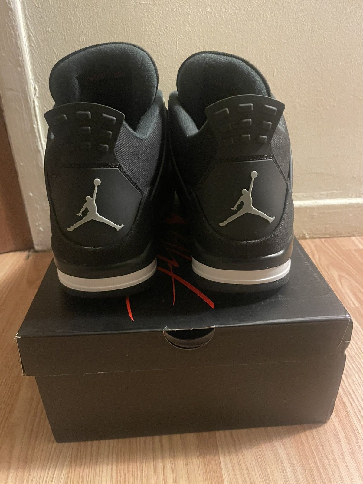 Jordan Brand Jordan 4 Black Canvas Size US 12 / EU 45 - 4 Thumbnail