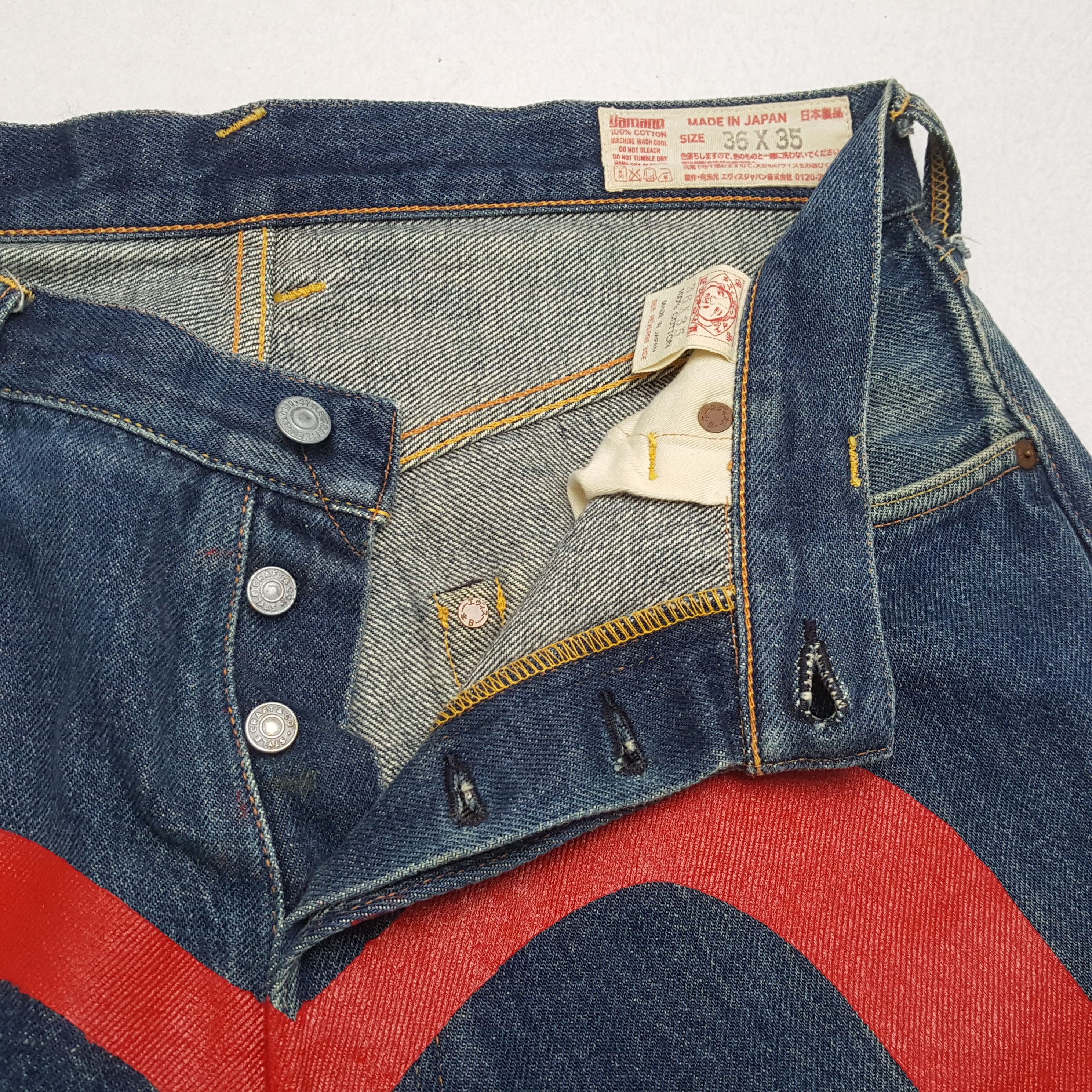 Evisu × Japanese Brand × Vintage Vintage EVISU Japanese Brand Daicock Custom Design Jeans Size US 32 / EU 48 - 13 Thumbnail