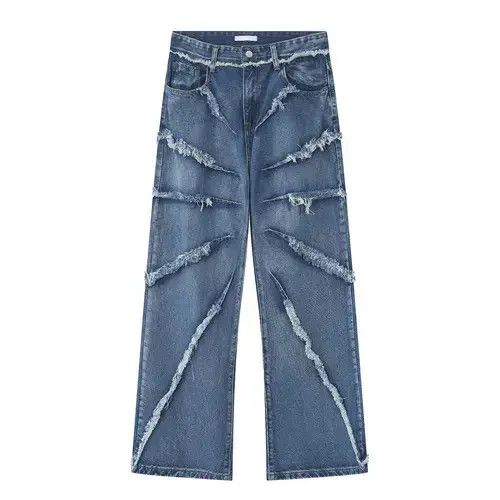 Jean Fringed Shadow Baggy Denim Jeans Size US 30 / EU 46 - 5 Thumbnail