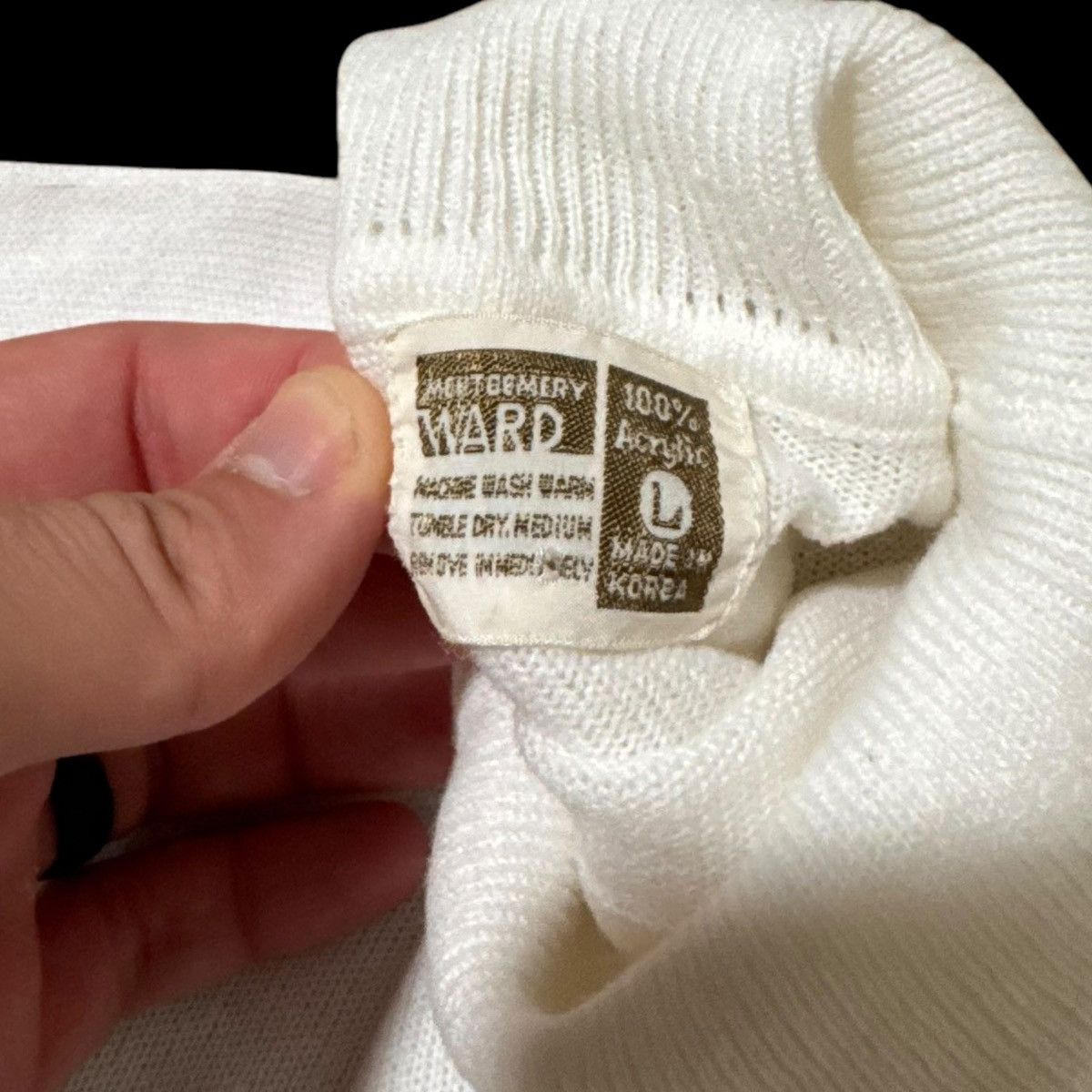 Vintage 70s 80s Montgomery Ward Acrylic Turtleneck Sweater Women’s L Size L / US 10 / IT 46 - 3 Thumbnail