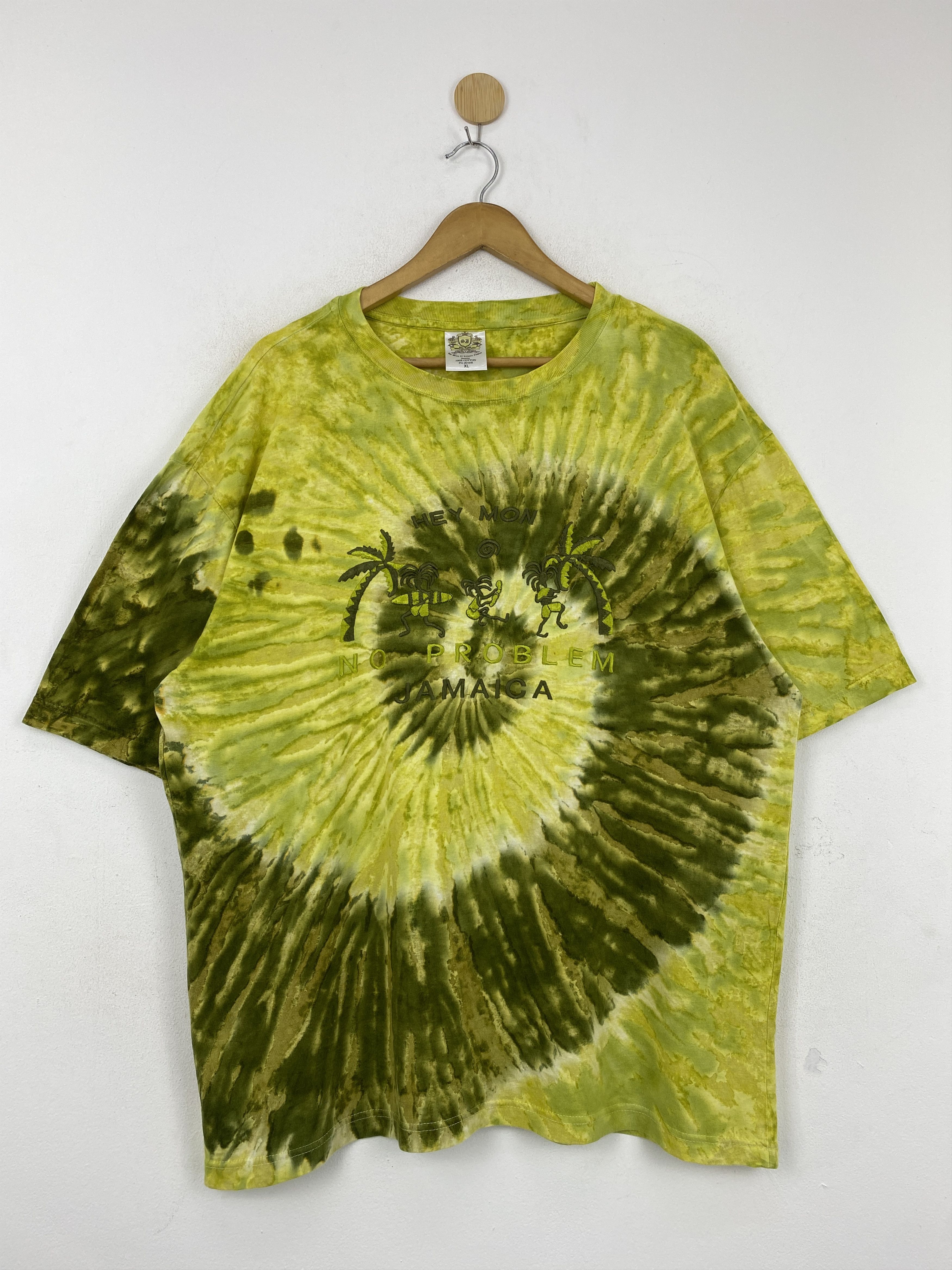 Vintage Vintage No Problem Jamaica Tie Dye Printed Tee TA0659 Size US XL / EU 56 / 4 - 1 Thumbnail