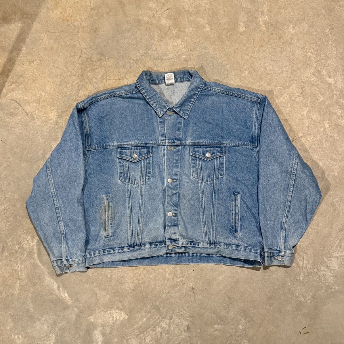 Warner Bros Vintage 1990s Looney Tunes Faded Distressed Denim Jacket Size US XXL / EU 58 / 5 - 4 Thumbnail