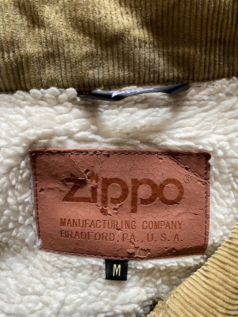 Vintage Sunfaded Zippo Corduroy Sherpa Trrucker Jacket Fur Fleece Size US M / EU 48-50 / 2 - 5 Thumbnail