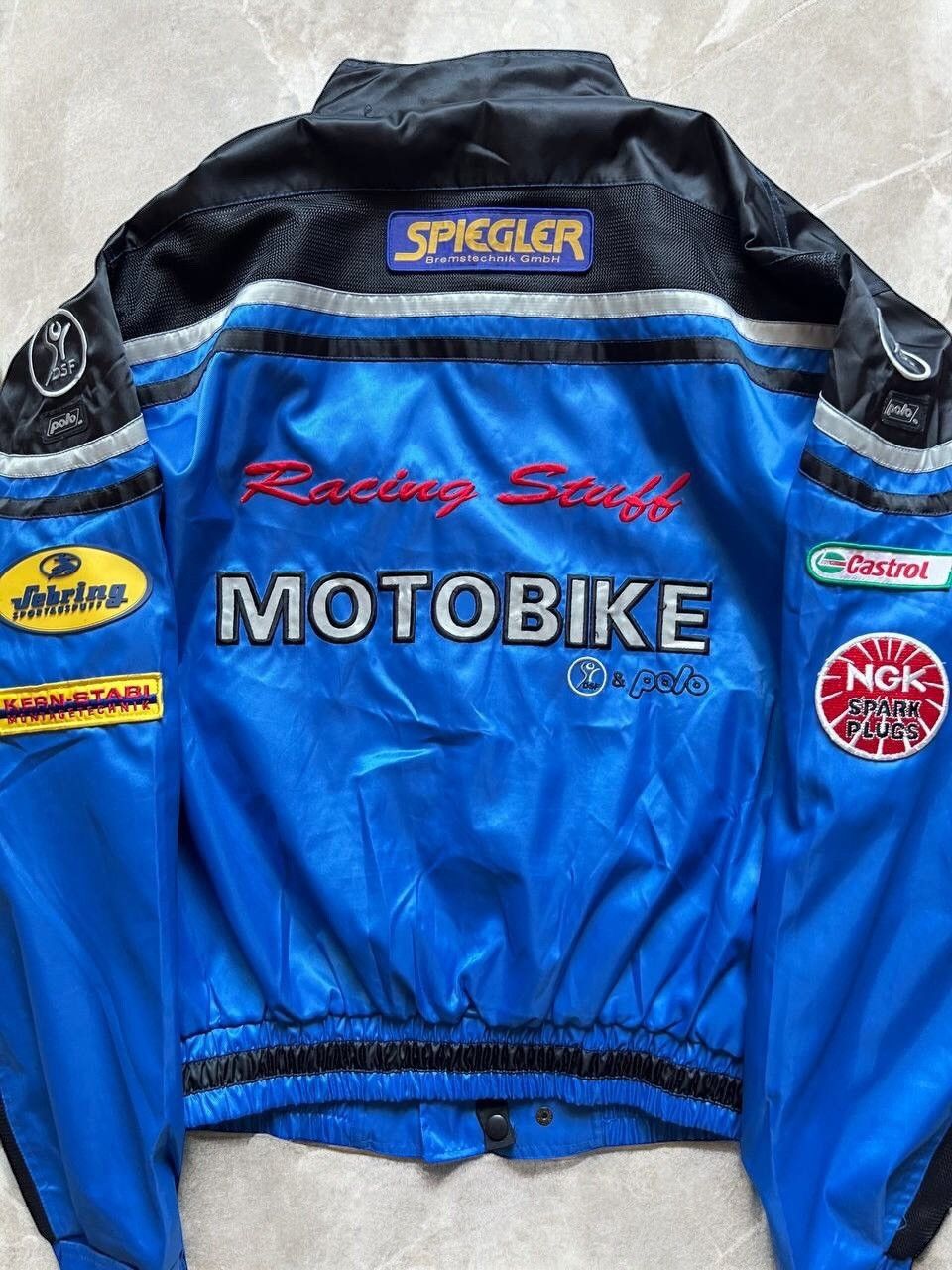 Vintage Vintage RACING JACKET SPEED MOTOBIKE Protective Shoulders Size US XL / EU 56 / 4 - 9 Thumbnail