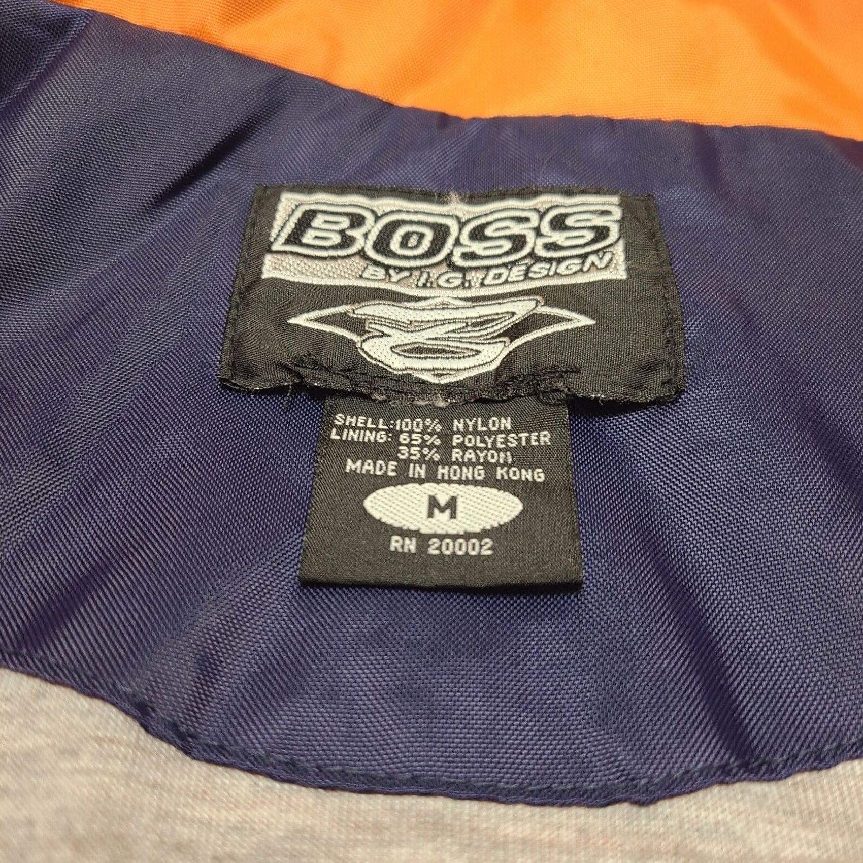 Vintage VINTAGE Boss by IG Design Windbreaker Jacket Lined Hip Hop Men's Medium Orange Size US M / EU 48-50 / 2 - 6 Thumbnail