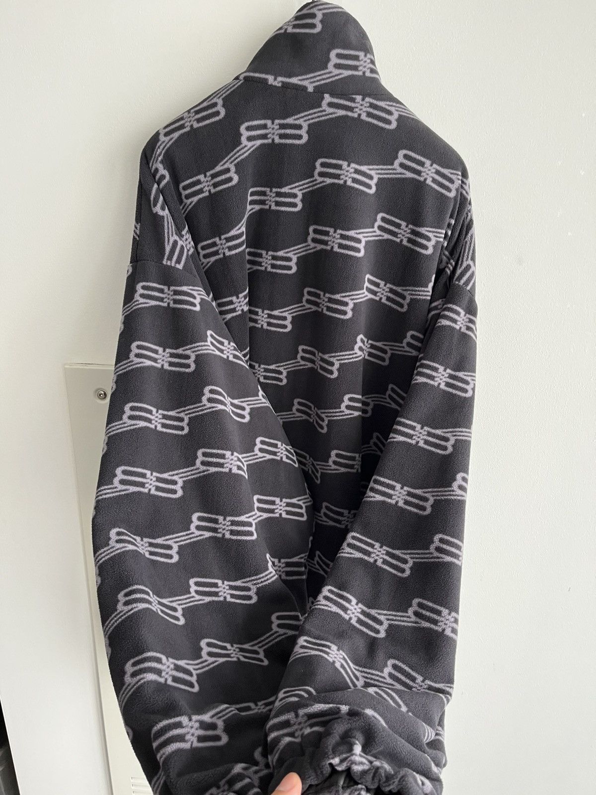 Balenciaga BrandNew Balenciaga BB Monogram Fleece Bomber Coat Oversized Size US XXL / EU 58 / 5 - 5 Thumbnail