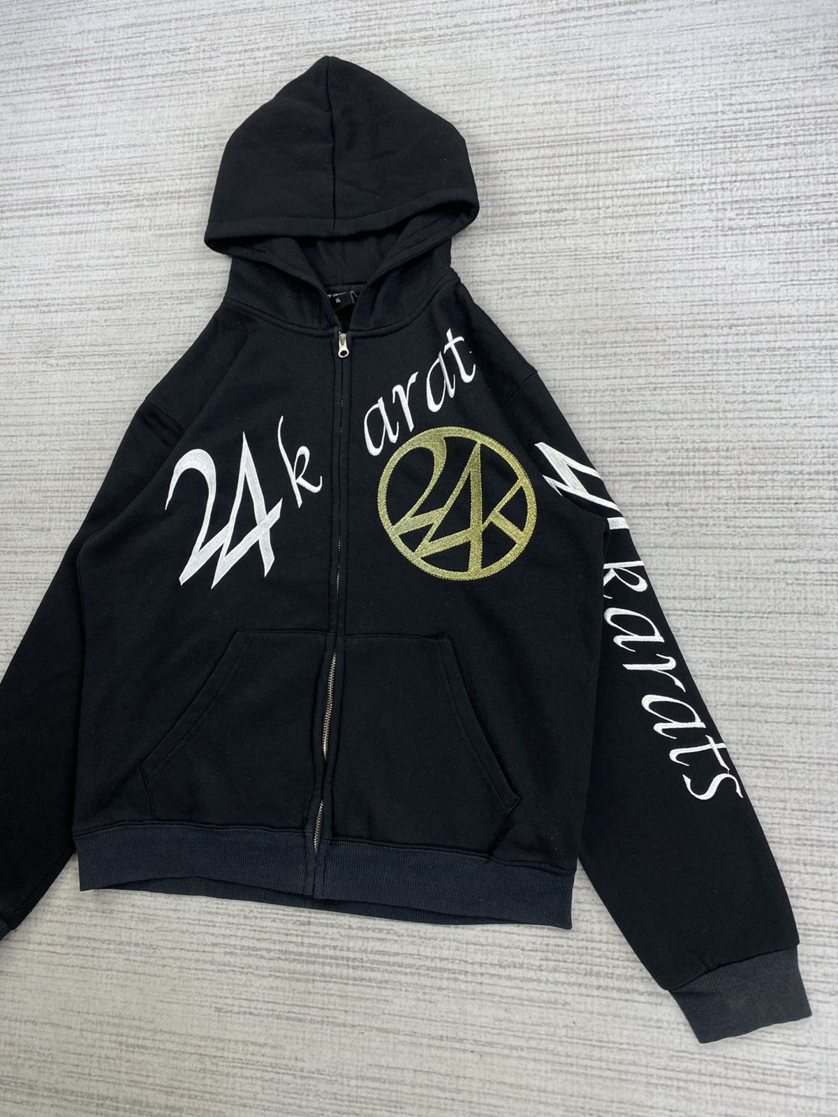 Japanese Brand Vintage 24 Karats Surf Style Sweatshirt Zipper Hoodie Size US L / EU 52-54 / 3 - 5 Thumbnail