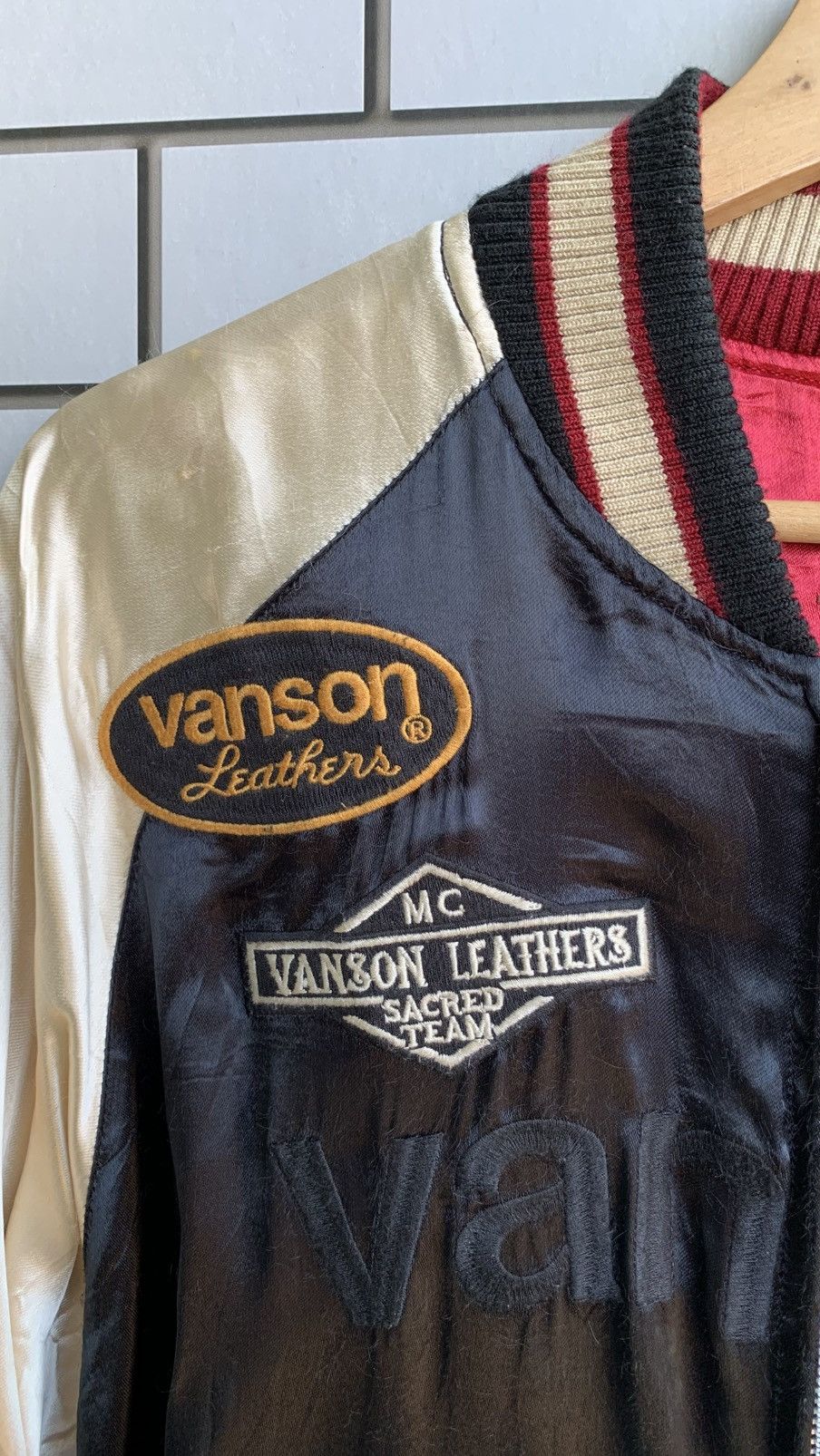 Japanese Brand Vintage Sukajan Vanson Leathers Reversible Jacket Size US M / EU 48-50 / 2 - 9 Thumbnail