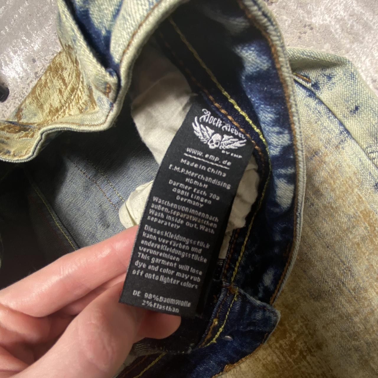 Japanese Brand 00s Rock Rebel Rugged Jeans Size US 34 / EU 50 - 6 Thumbnail