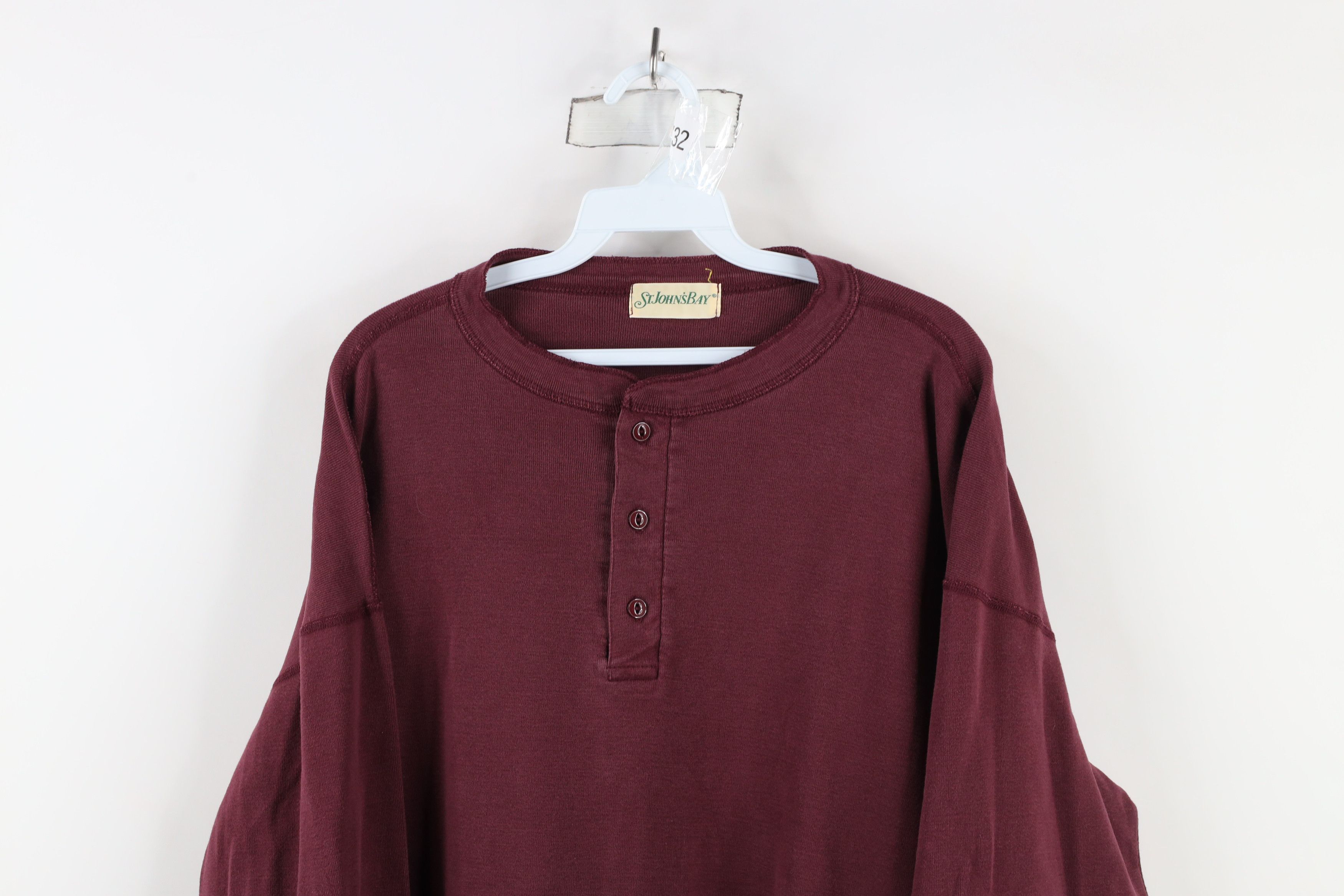Vintage Vintage 90s Streetwear Heavyweight Ribbed Henley T-Shirt Size US XL / EU 56 / 4 - 2 Thumbnail