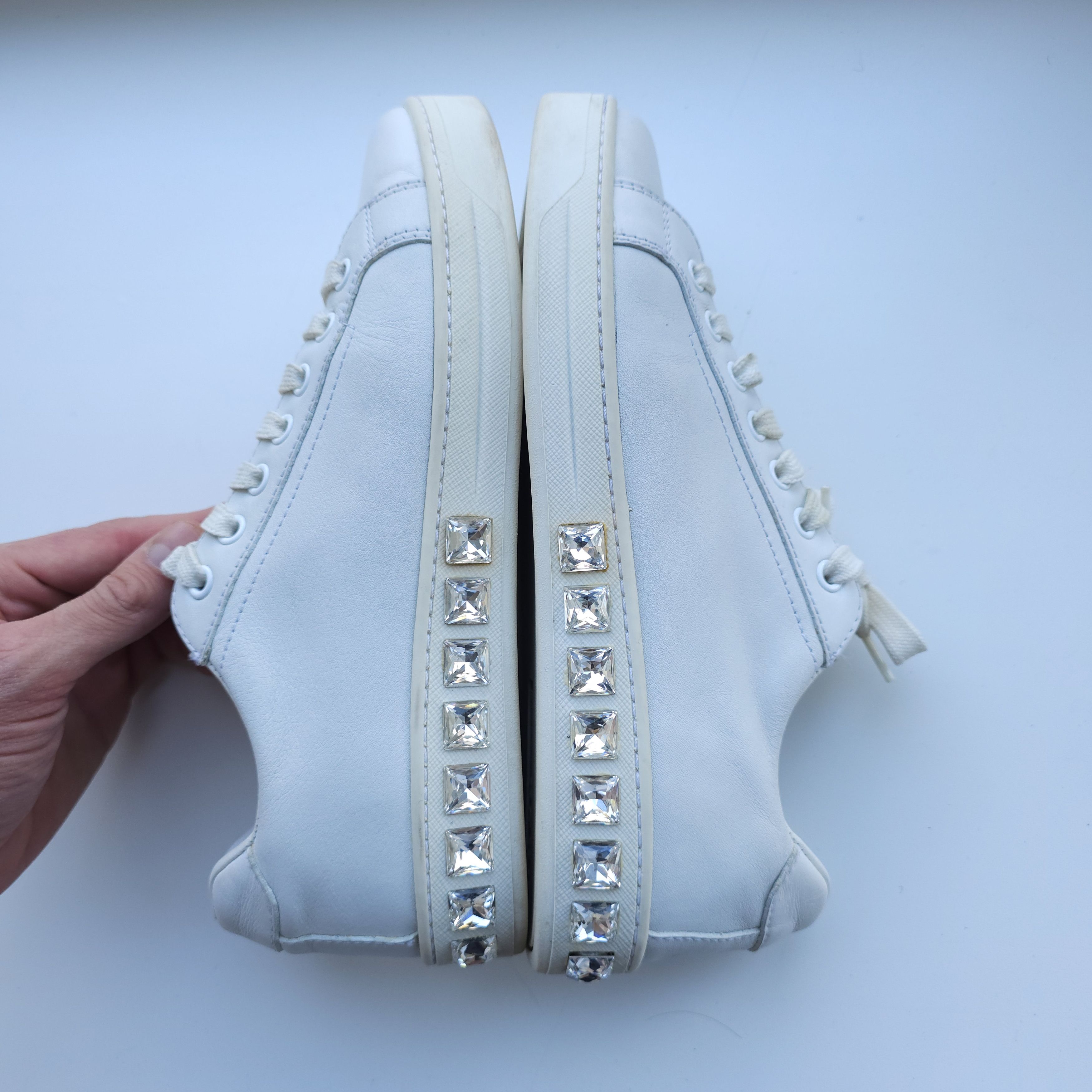 Prada Prada Leather Trainers made in Italy Womens EUR 37,5 US 7,5 Size US 7.5 / IT 37.5 - 14 Thumbnail