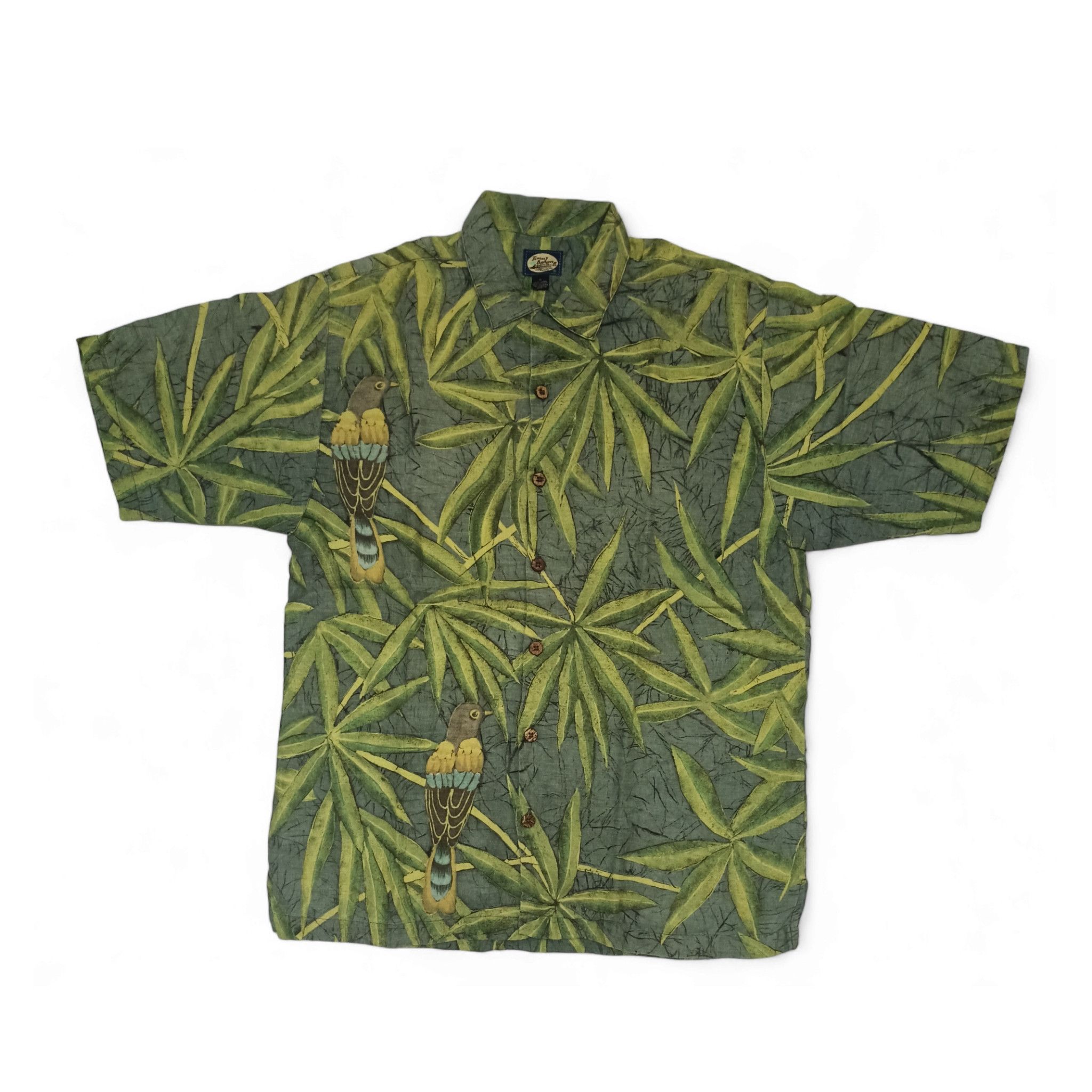 Tommy Bahama Tommy Bahama Iconic Love Bird Floral Linen Hawaiian Shirt Size US M / EU 48-50 / 2 - 1 Thumbnail