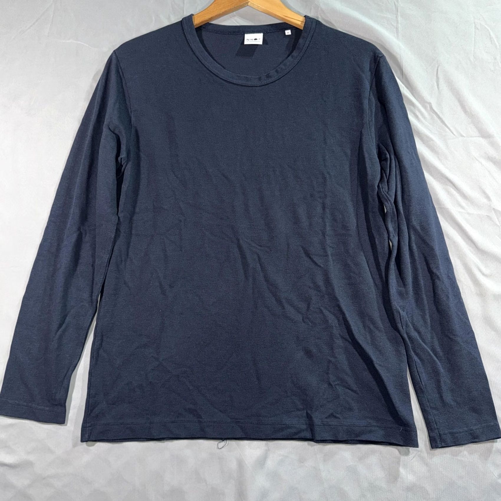 NN07 NN07 Shirt Mens Medium Blue Long Sleeve Crewneck Solid Casual Knit Tee T-Shirt Size US M / EU 48-50 / 2 - 2 Thumbnail