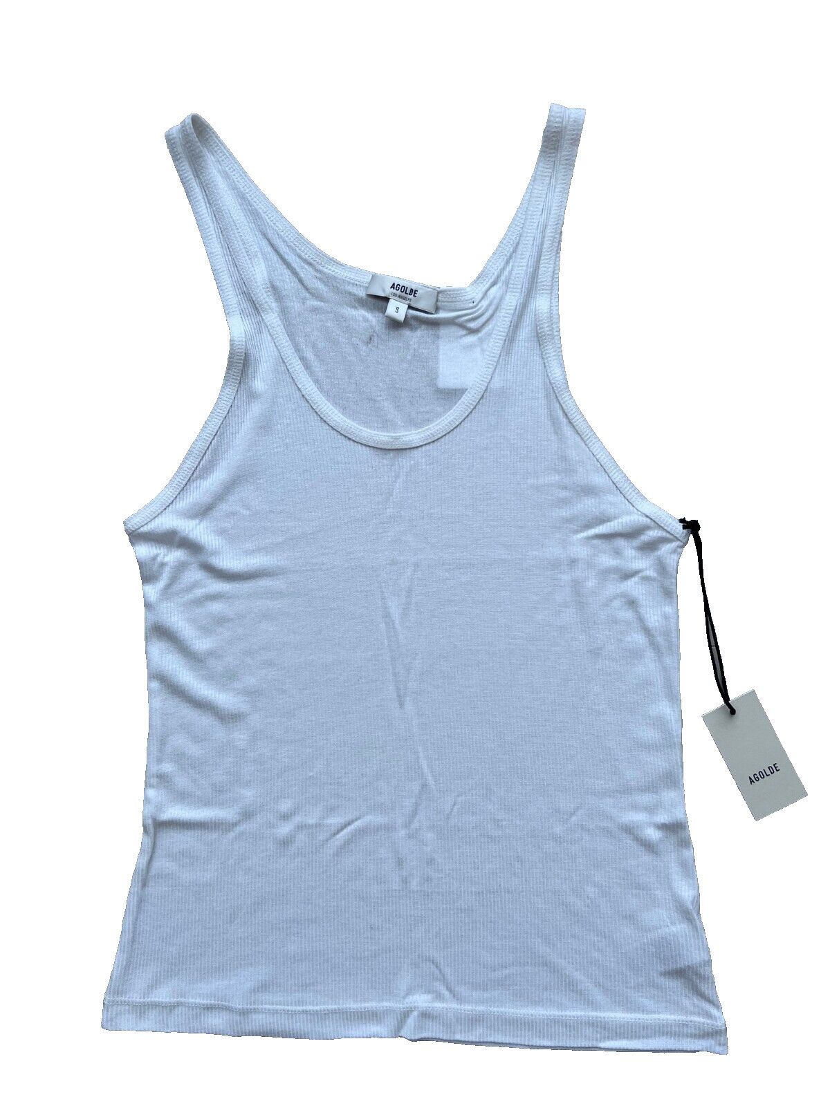 Agolde Agolde Los Angeles Karla Fluid Rib Scoop Tank White ( S ) Size S / US 4 / IT 40 - 2 Thumbnail