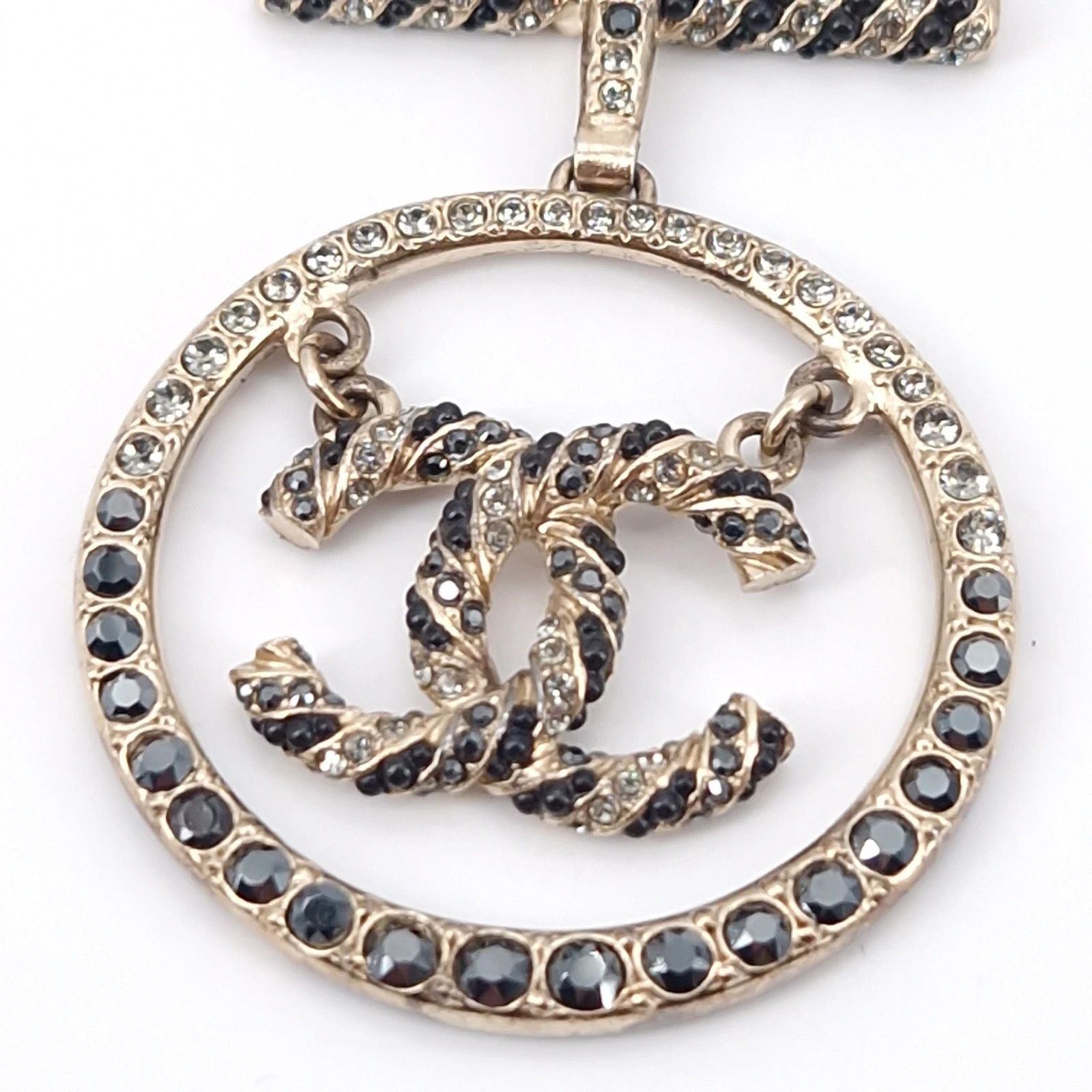 Chanel Chanel Crystal CC Pendant Triple Chain Necklace Size ONE SIZE - 15 Thumbnail