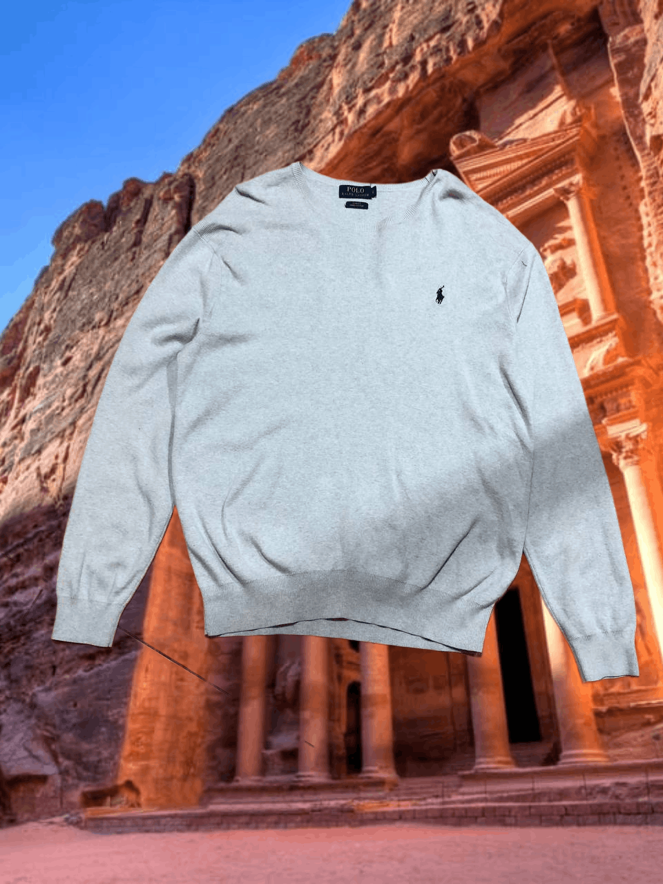 Polo Ralph Lauren Y2K gray Long Sleeve Polo Ralph Lauren Vintage Size US L / EU 52-54 / 3 - 1 Thumbnail