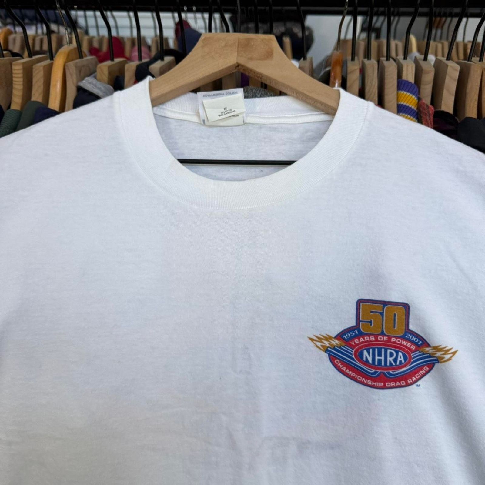 Other Vintage 90s NHRA Racing Tee Signed By A Lot Of Racers White Size US XXL / EU 58 / 5 - 5 Thumbnail