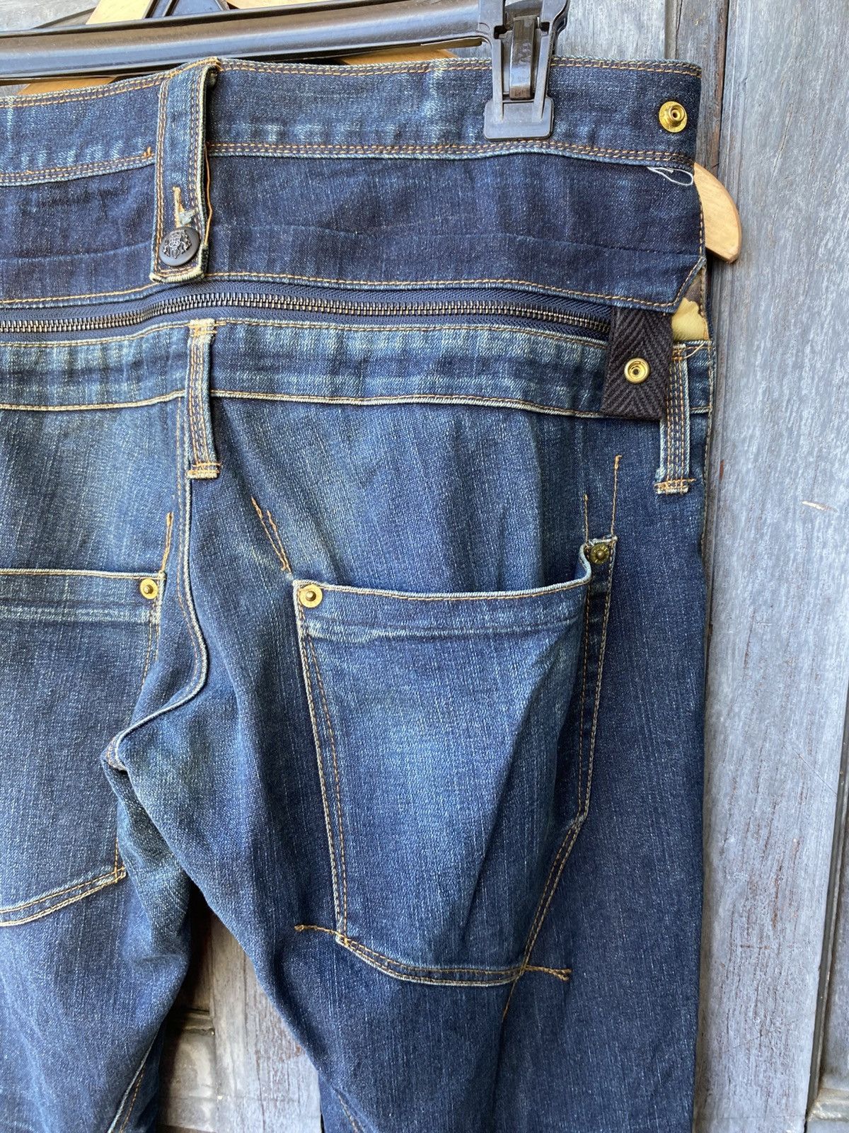 PPFM PPFM Denim Hidden Kimono Print & Gold Zipper Made in Japan Size US 30 / EU 46 - 11 Thumbnail