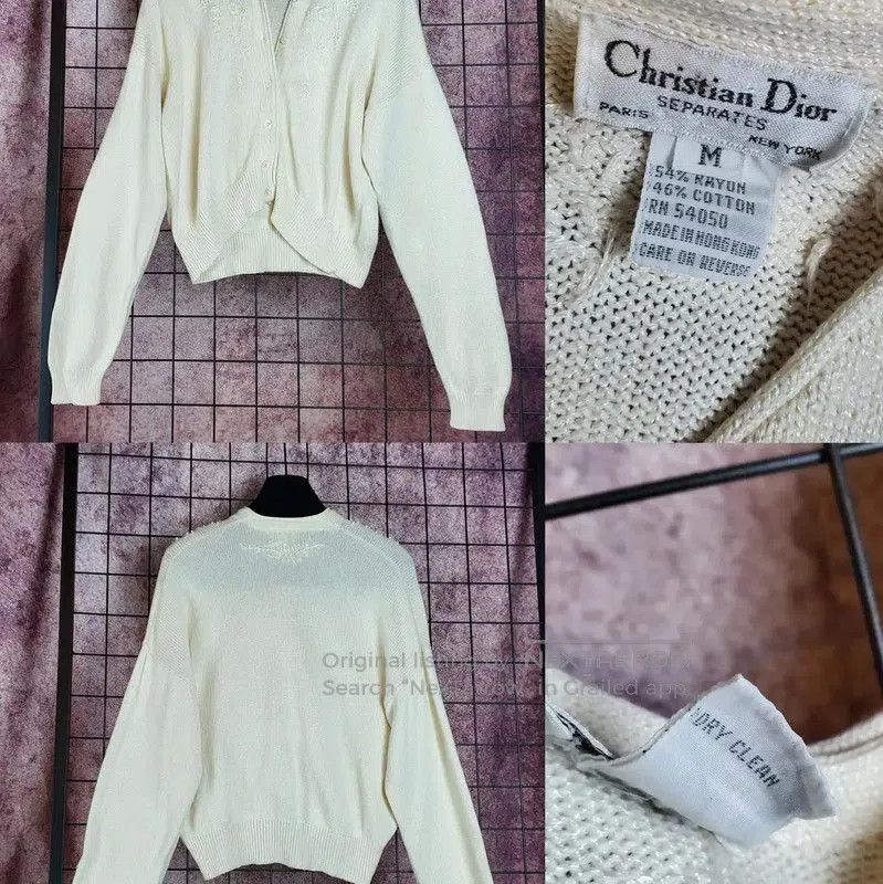 Dior Dior Beige Cotton Blend Embroidered Long Sleeve Top . Size M / US 6-8 / IT 42-44 - 2 Thumbnail