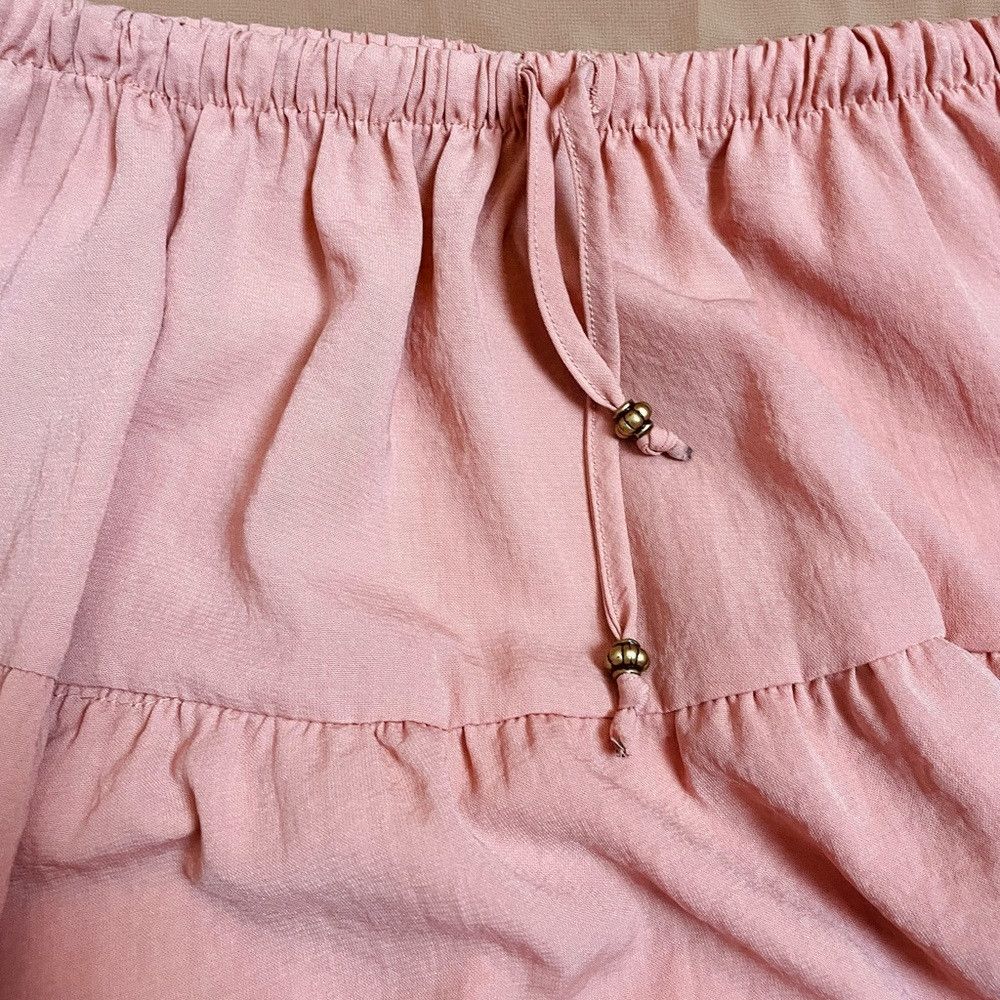 Other Bobeau Tiered Pink Salmon Skirt With Drawstring Size L Size 34" / US 12 / IT 48 - 5 Thumbnail