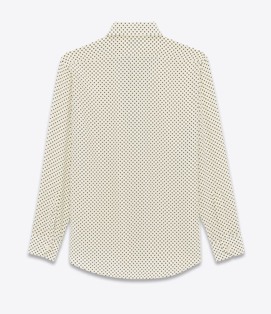 Saint Laurent Paris o1s1wg110625 646850 Shirt in Dotted Crepe De Chine Size US S / EU 44-46 / 1 - 2 Thumbnail