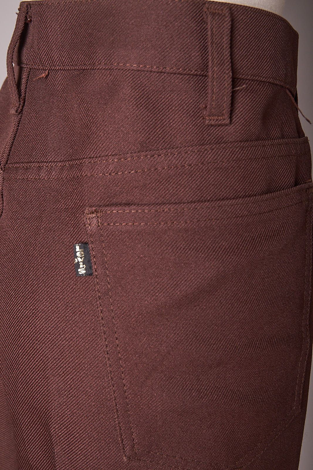 Levi's 1970s Brown Polyester Boot Cut Levi’s Pants Size US 35 - 5 Thumbnail