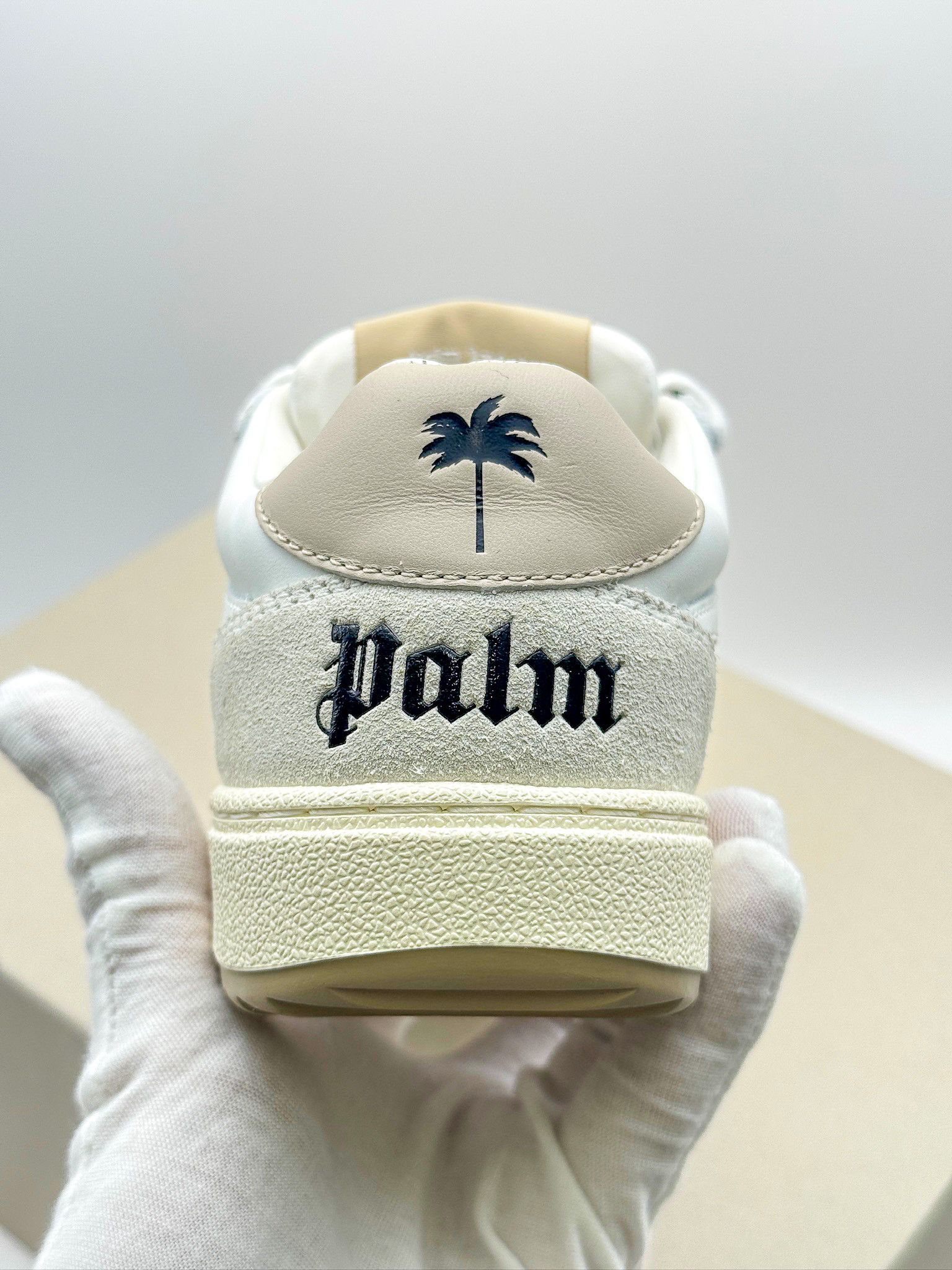 Palm Angels Palm Angels University White Beige Luxury Sneakers Size US 6 / IT 36 - 12 Thumbnail