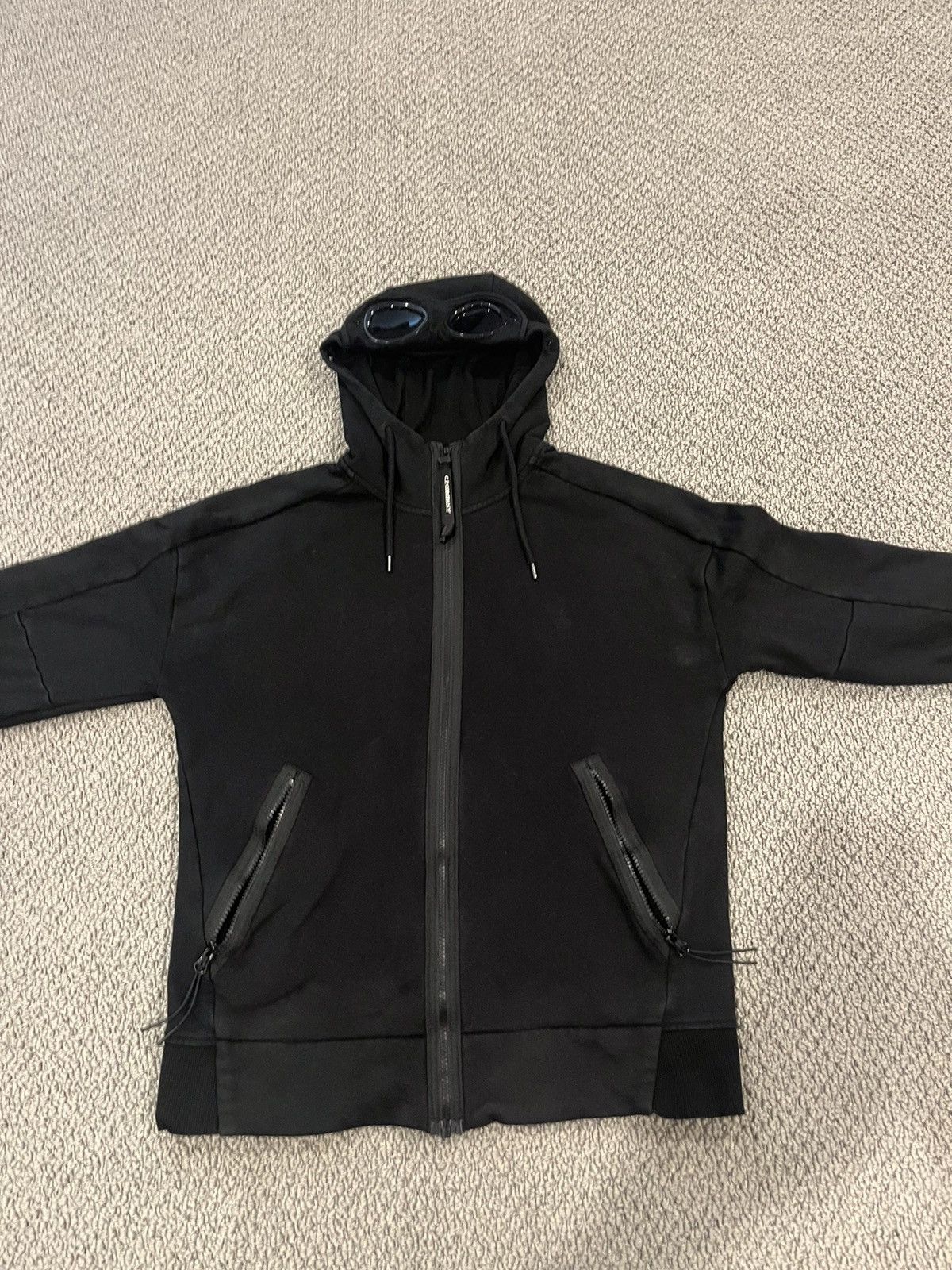 CP Company diagonal raised fleece goggle zip up