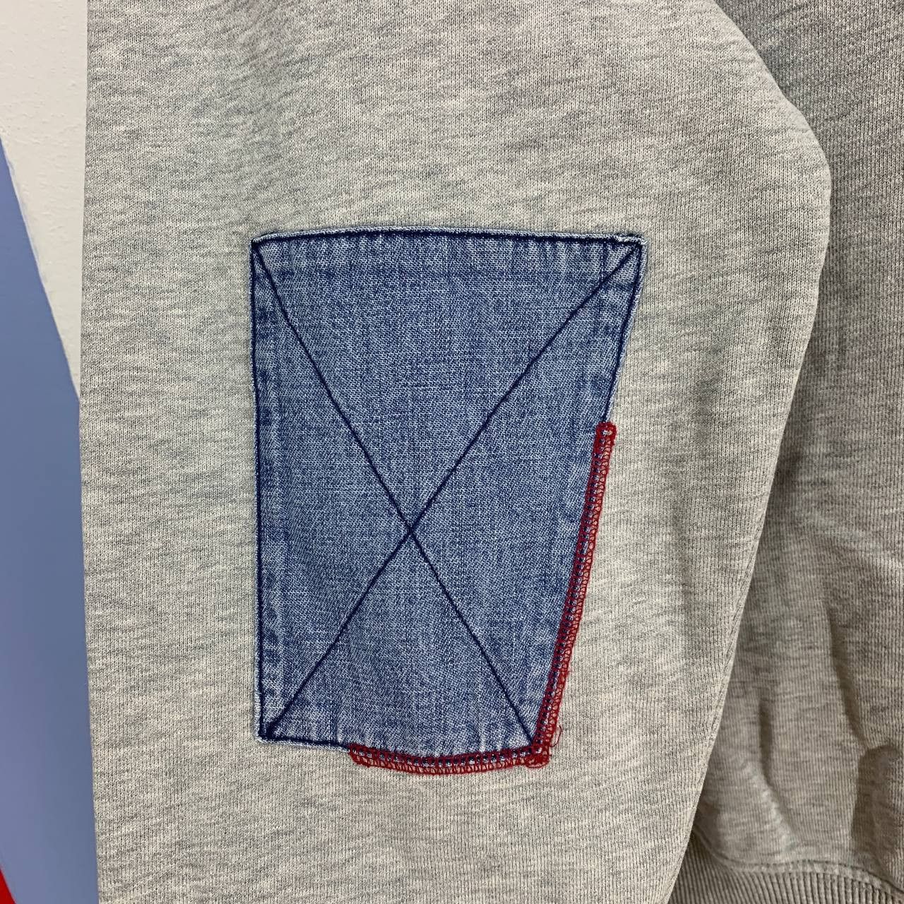 Designer OTIENNE OZEKI Patchwork Design Sweatshirt #2367-03 Size US S / EU 44-46 / 1 - 12 Thumbnail